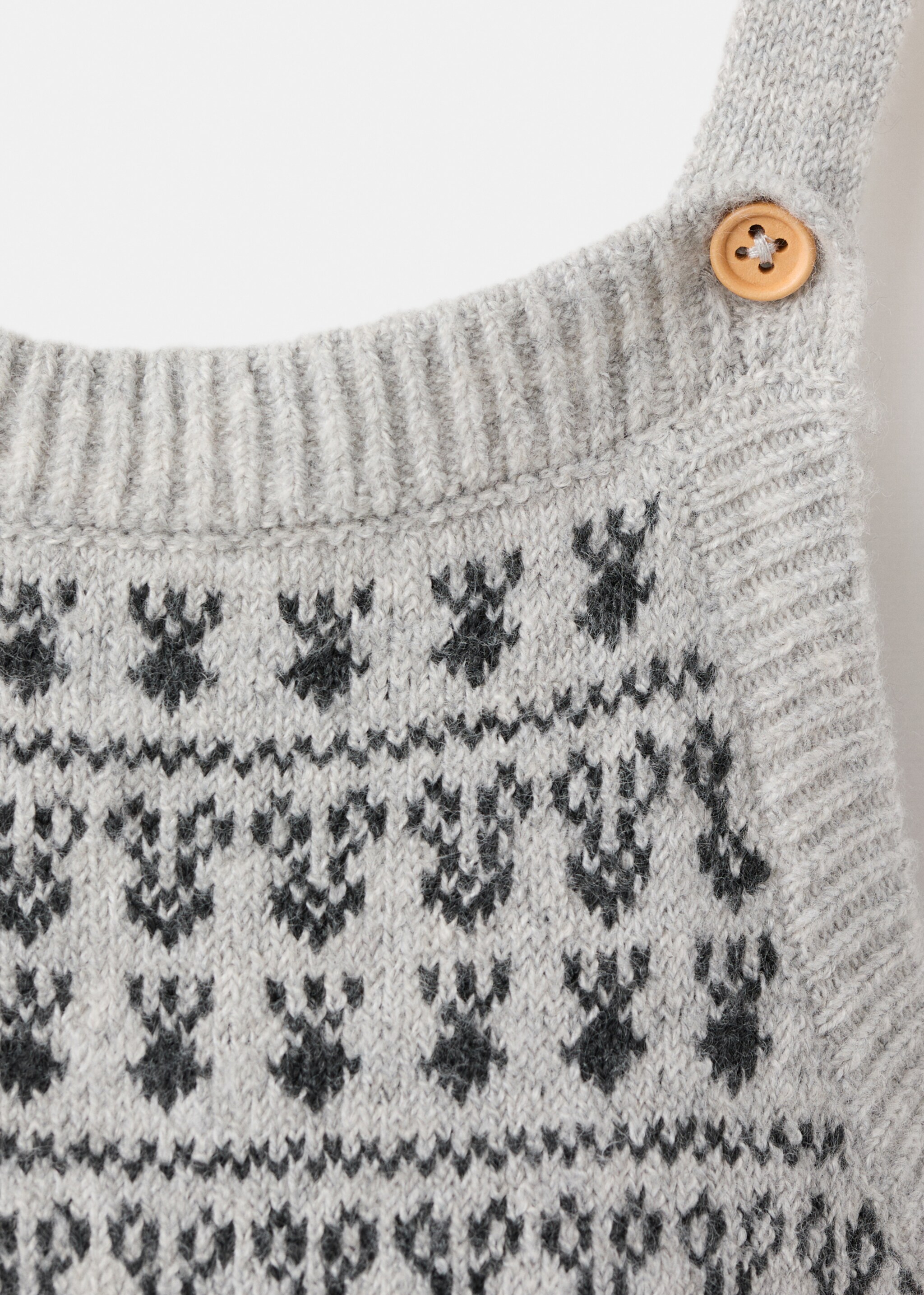 Embroidered bib overalls - A termék adatai 8, Közepes szürke. Ref: 17068633-00.