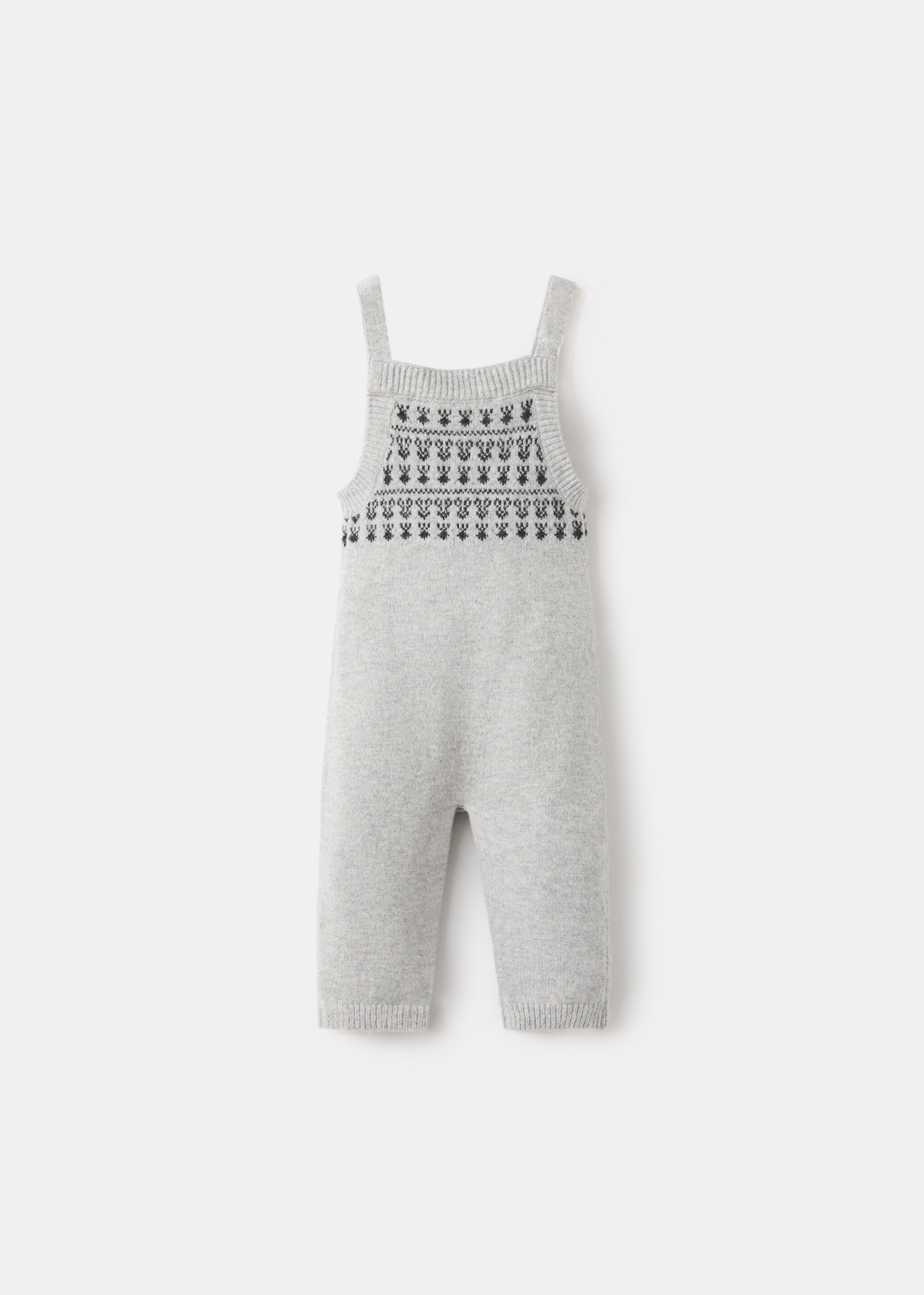 Embroidered bib overalls - A cikk hátulja, Közepes szürke. Ref: 17068633-00.