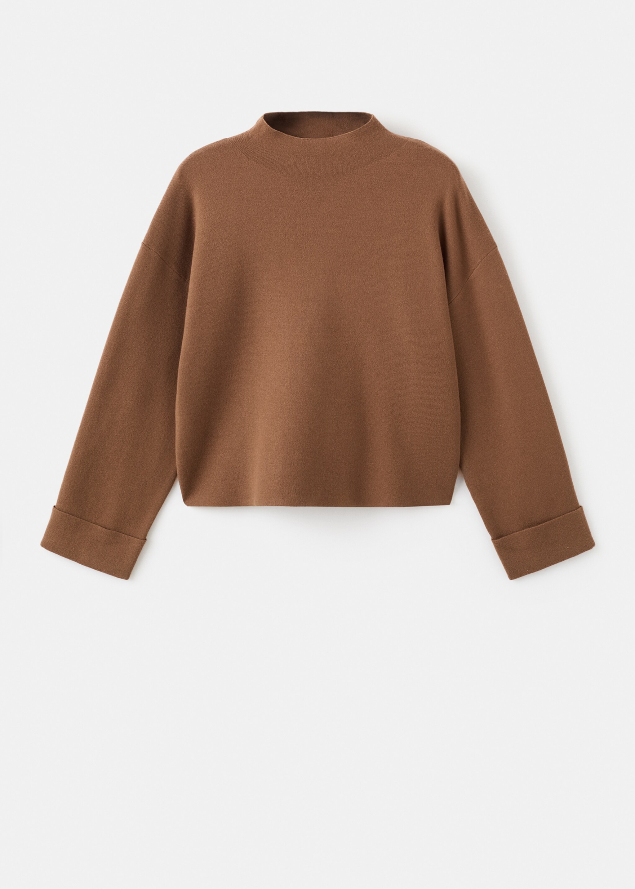 High collar sweater - Article without model, Caramel. Ref: 17068639-00.