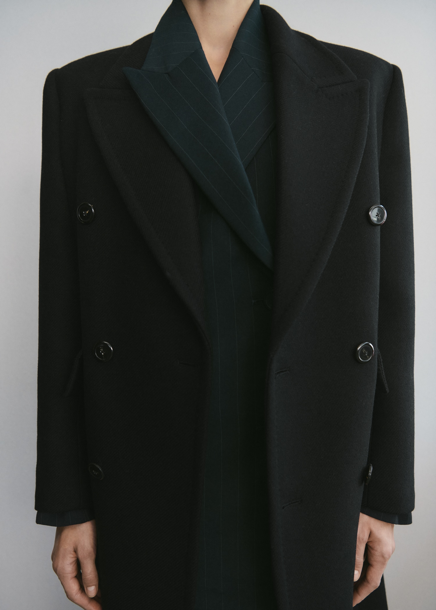 Double-breasted wool coat - Medium plane