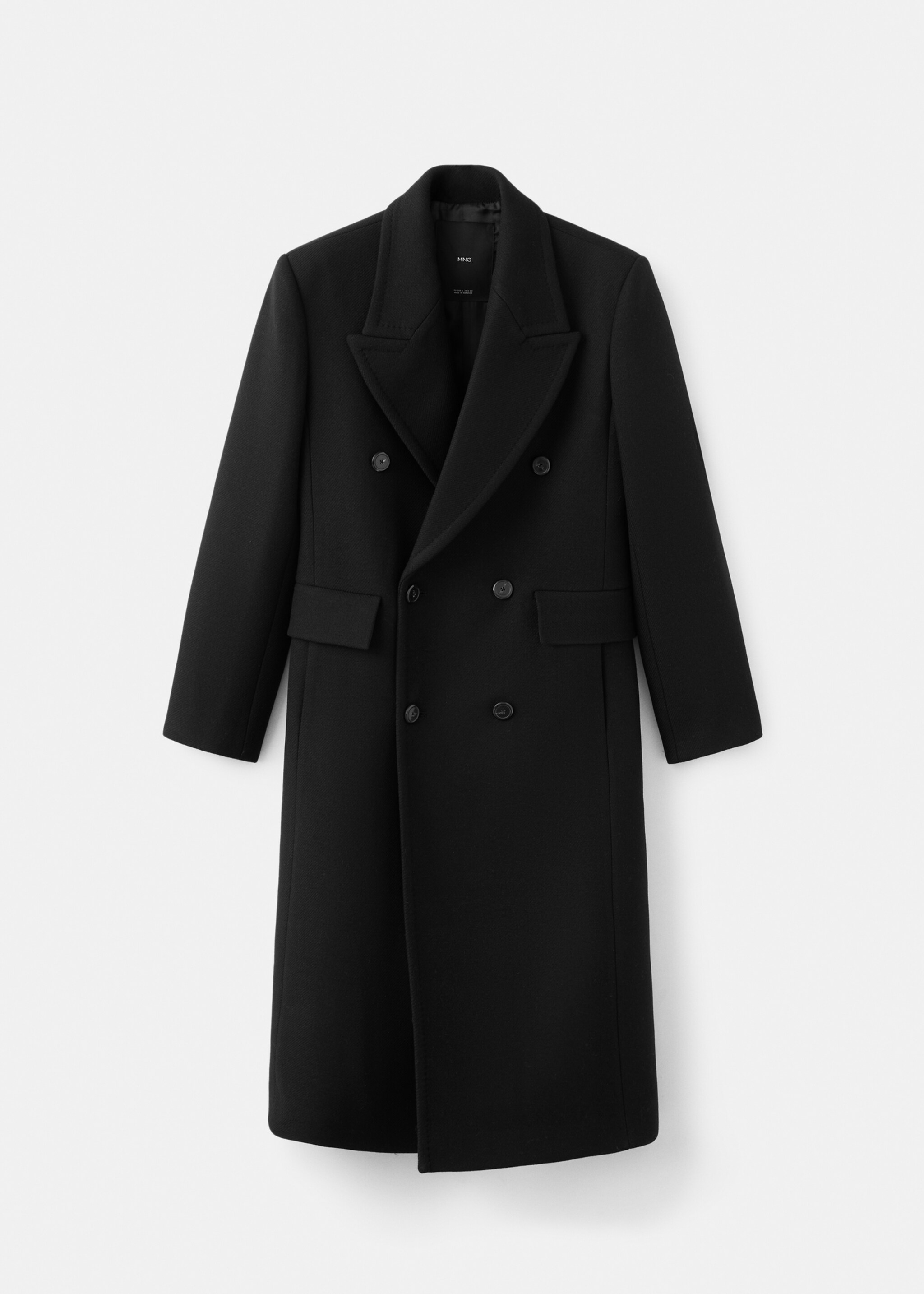 Abrigo lana doble botonadura - Artículo sin modelo, Negro. Ref: 17068641-00.