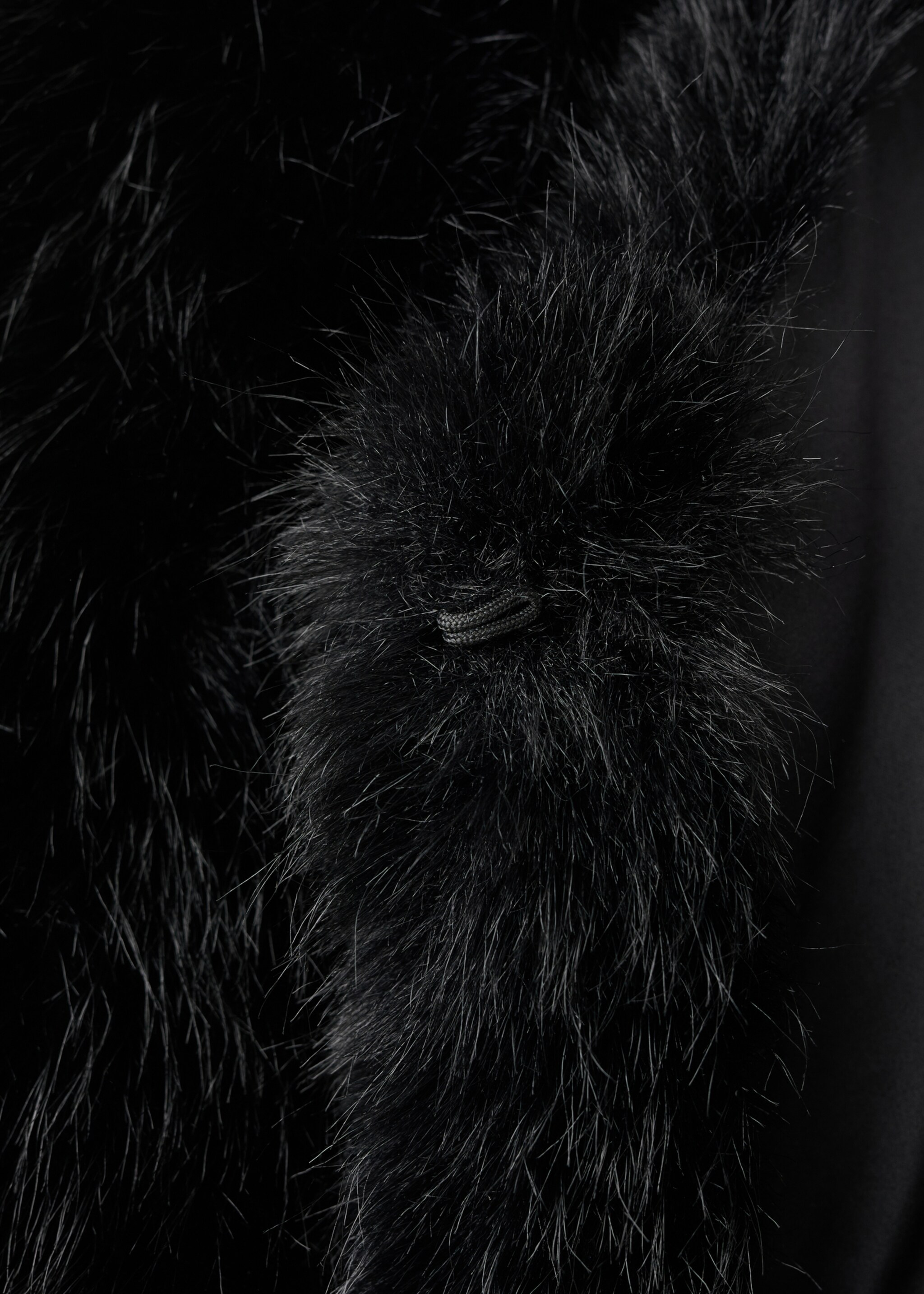 Chaqueta crop efecto pelo - Detalle del artículo 0, Negro. Ref: 17069093-00.