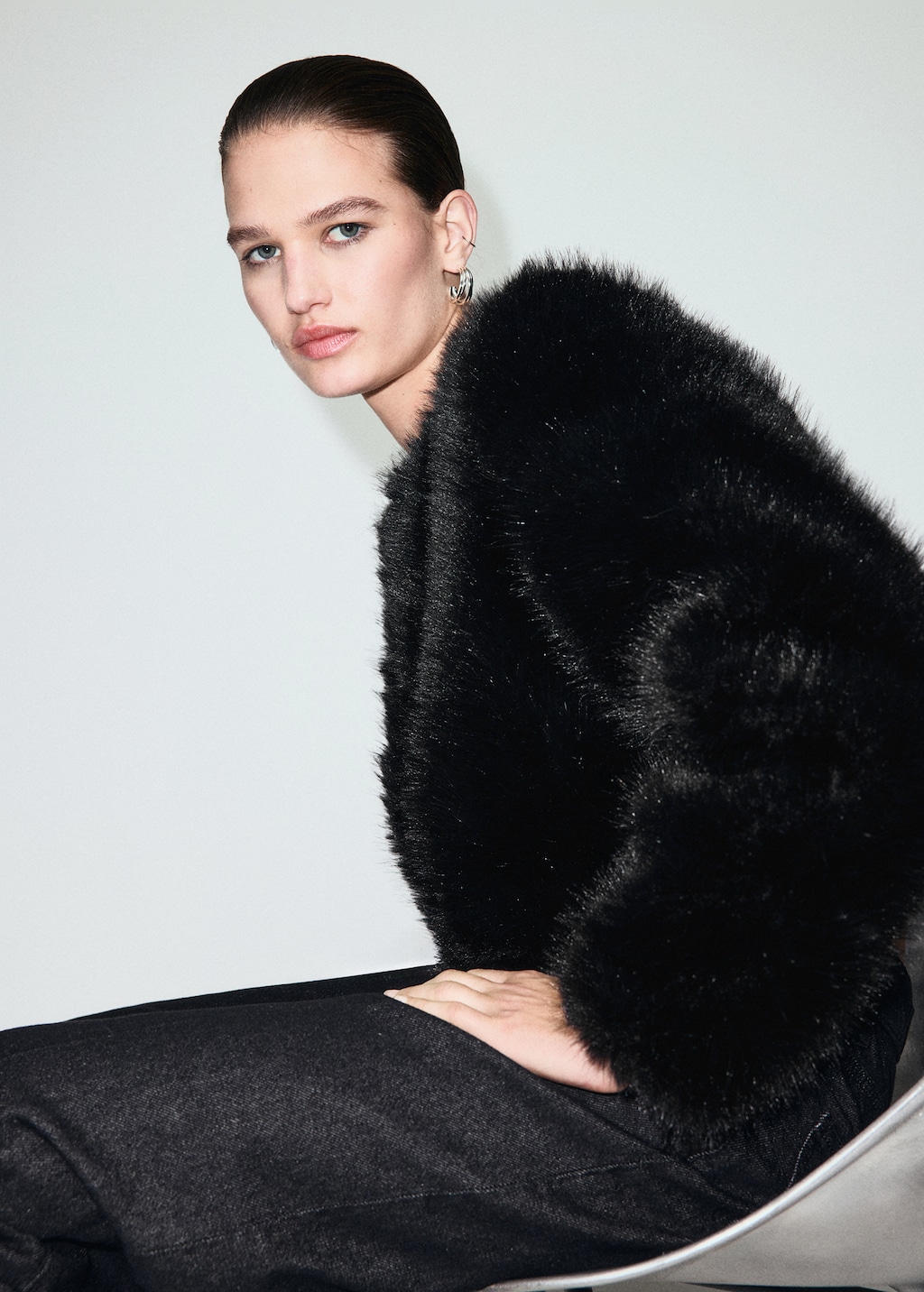 faux-fur cropped jacket