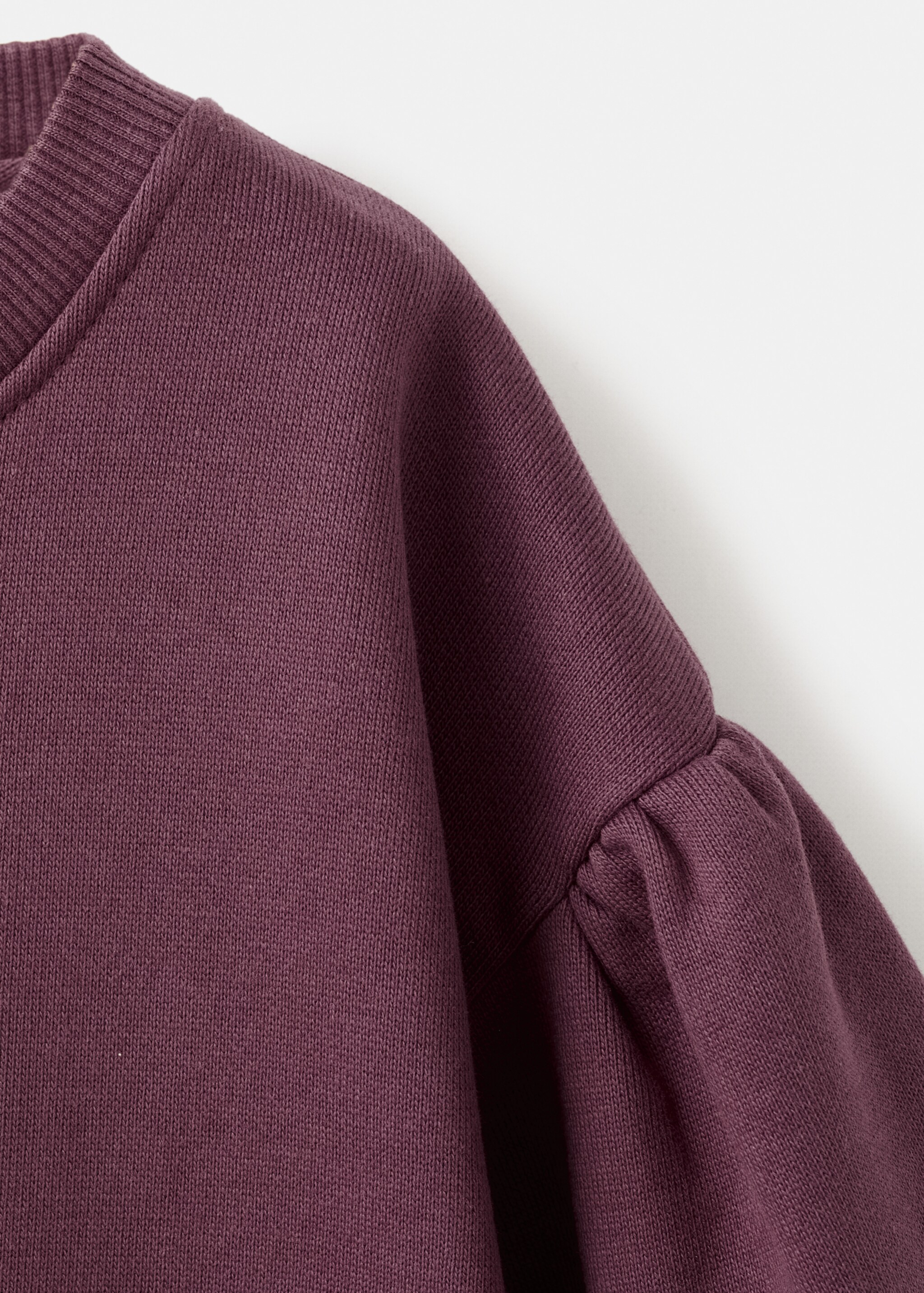 Gemustertes Baumwoll-Sweatshirt - Detail des Artikels 8, Granatrot. Ref: 17069098-00.