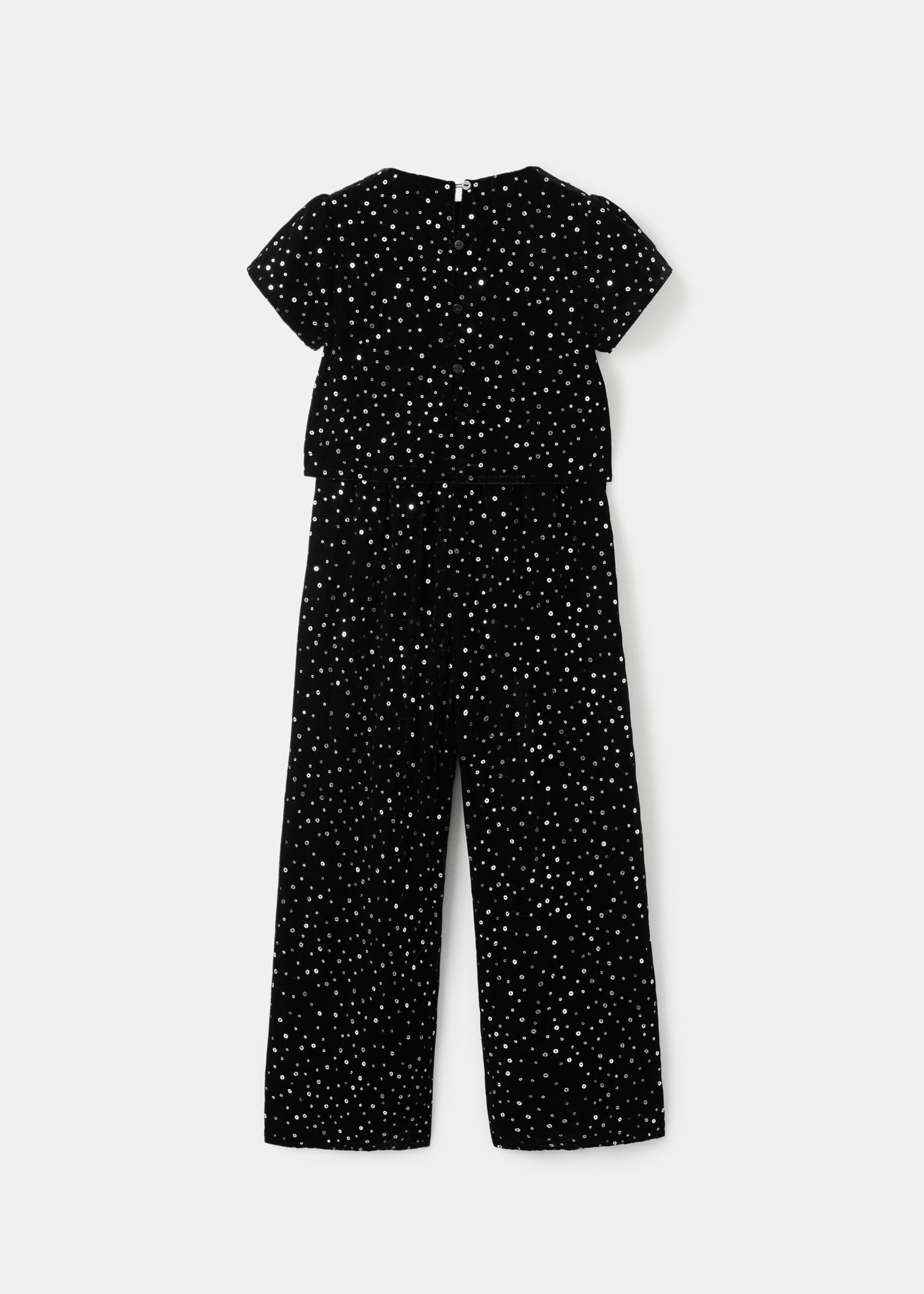 Sequins long jumpsuit - Reverse of the article, Black. Ref: 17069100-00.