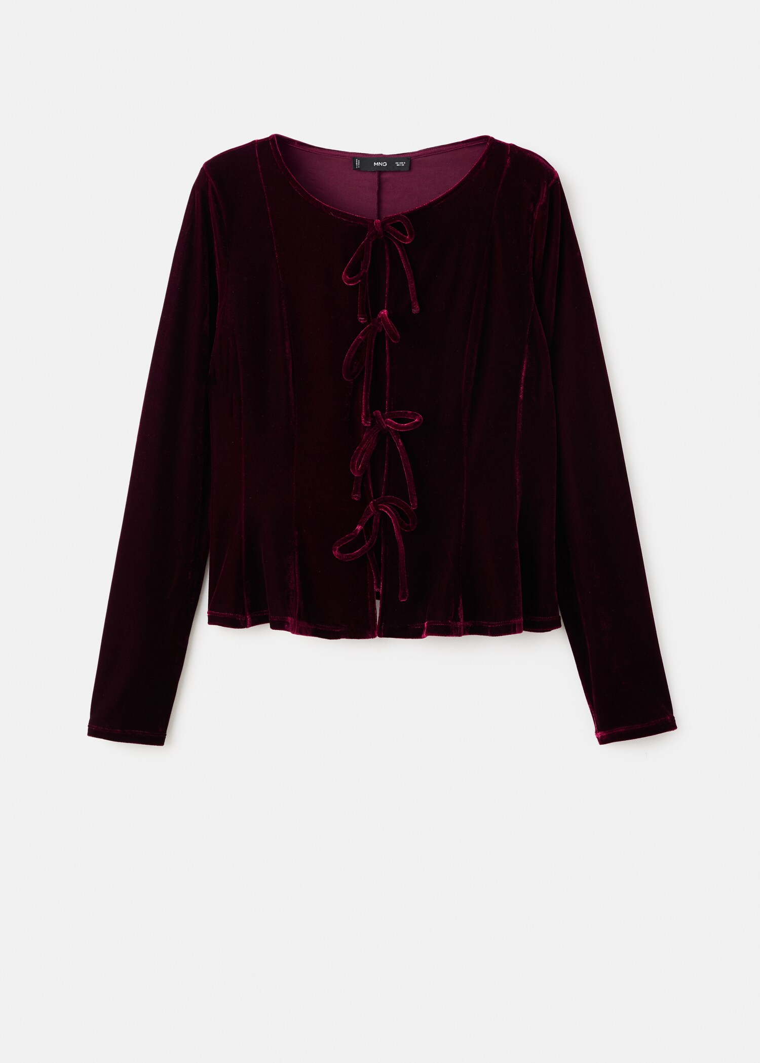 Blouse velours nœuds - Article sans modèle