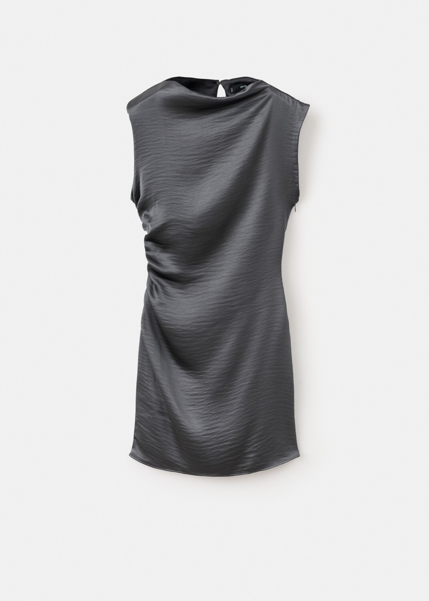 Satin dress with creased effect - Article without model