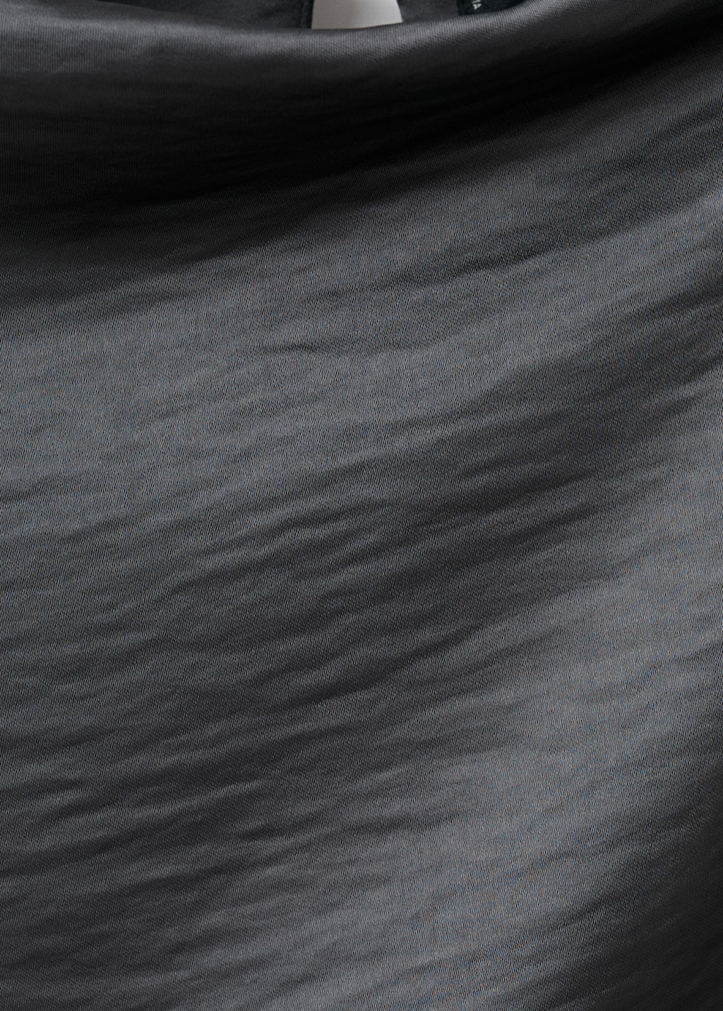 Satin dress with creased effect