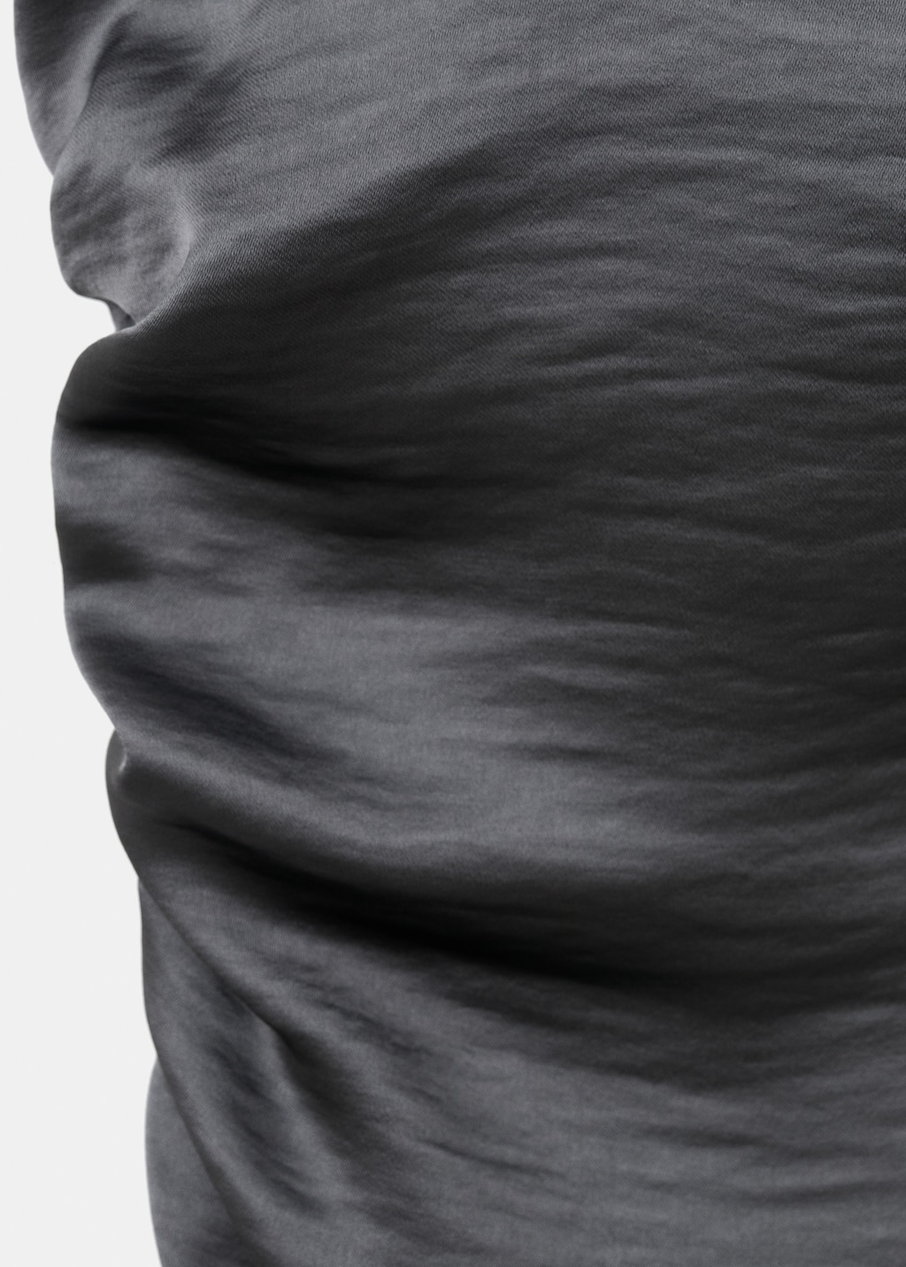 Satin dress with creased effect