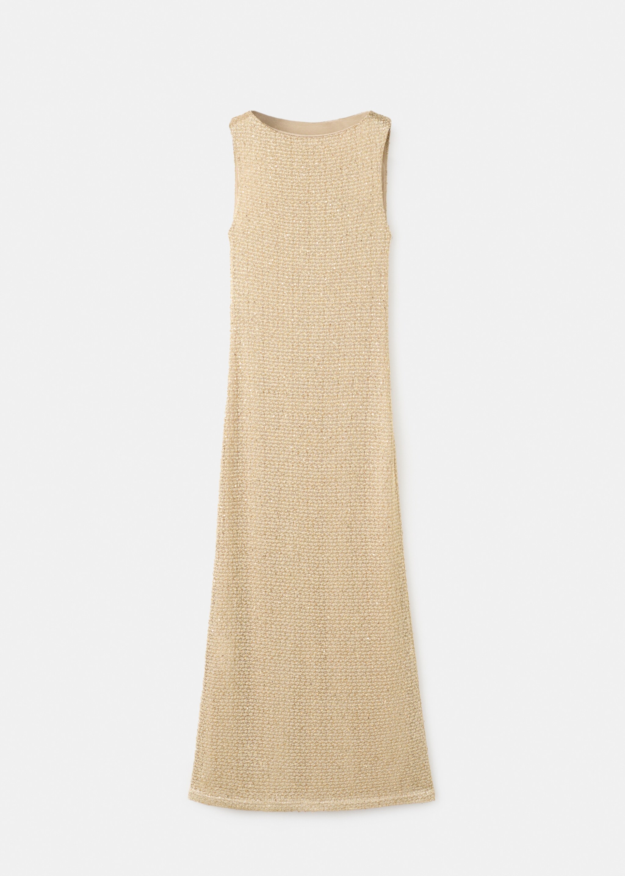 Knitted dress with sequin detail - Article without model, Gold. Ref: 17069108-00.