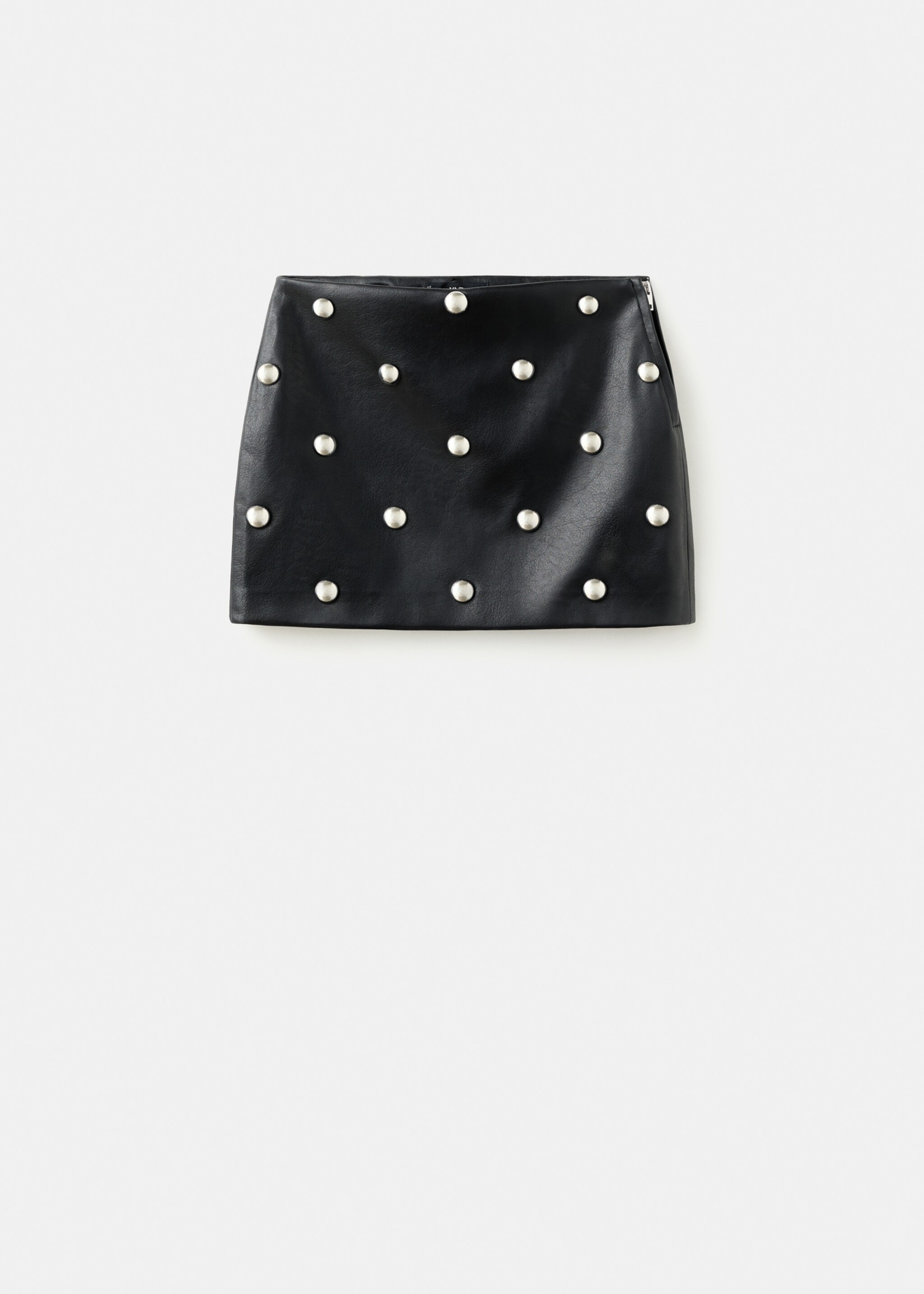 Jupe effet cuir à clous - Article sans modèle, Noir. Ref: 17069109-00.