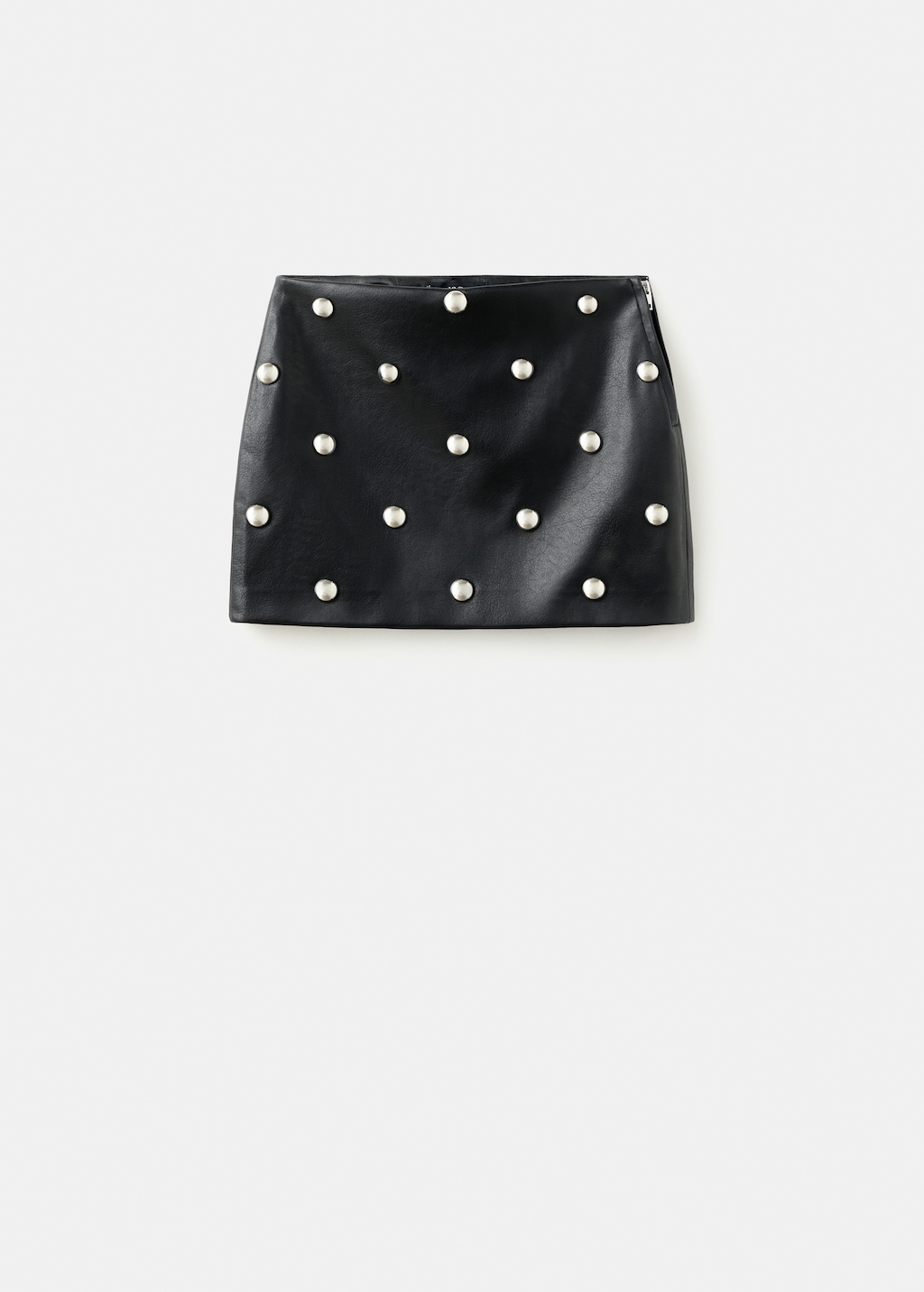 Studded faux-effect skirt
