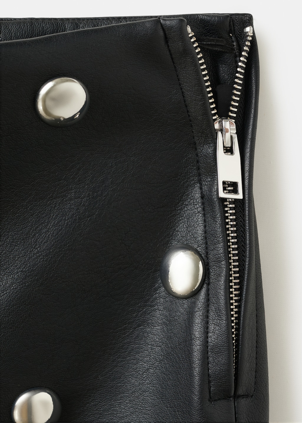 Studded faux-effect skirt