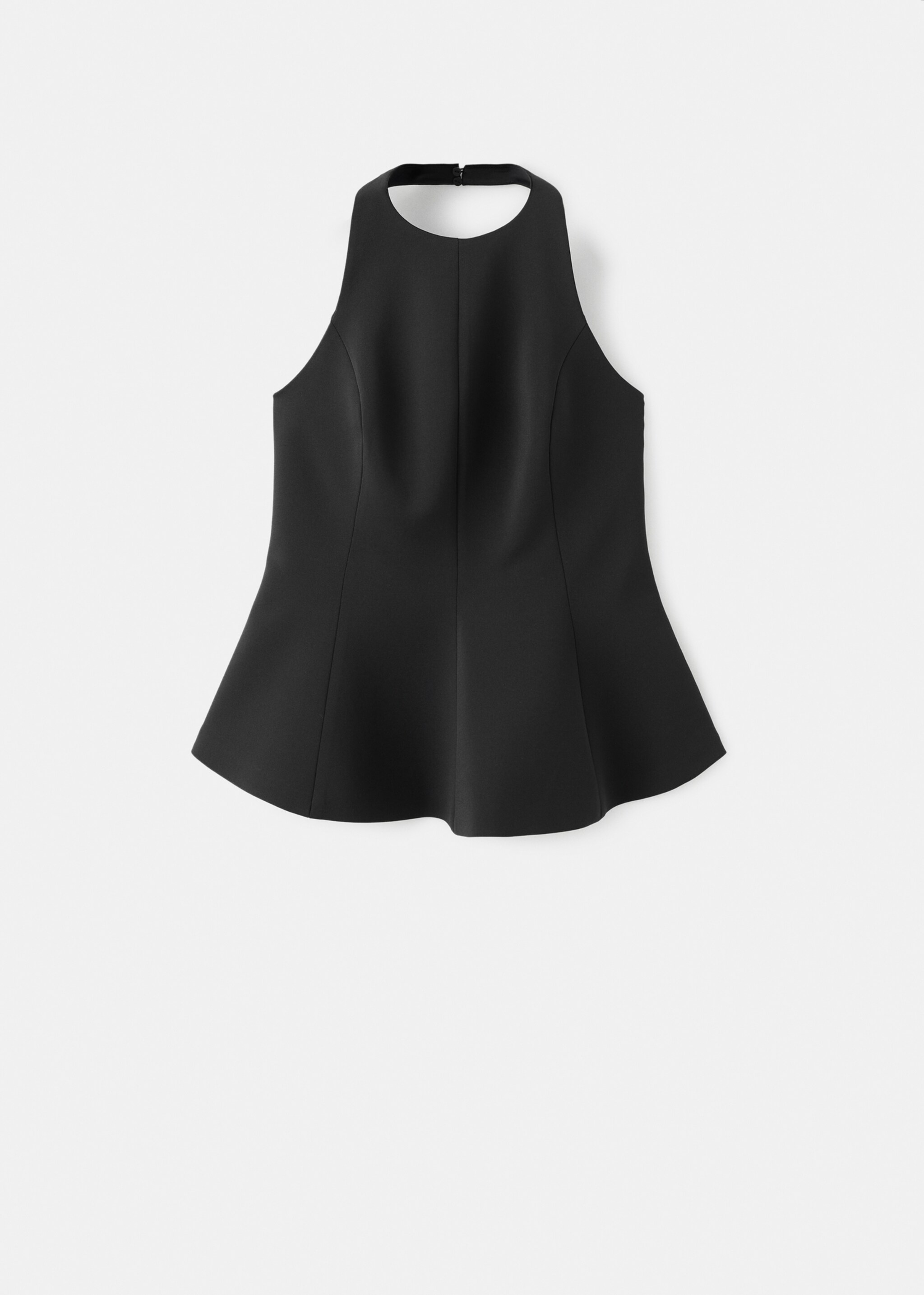 Top peplum cuello halter - Artículo sin modelo, Negro. Ref: 17069111-00.