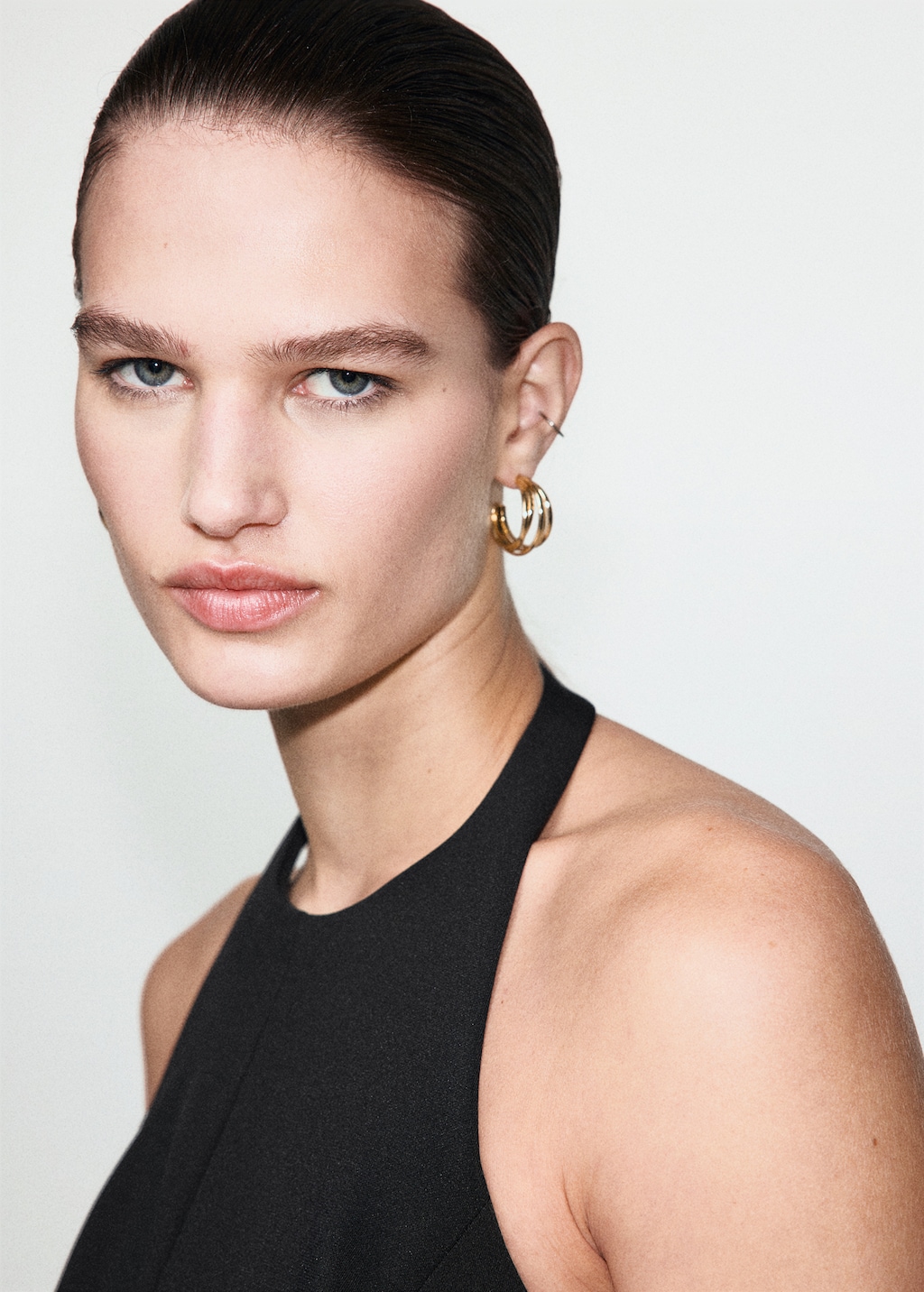 Mango Peplum top with halter neck thumbnail