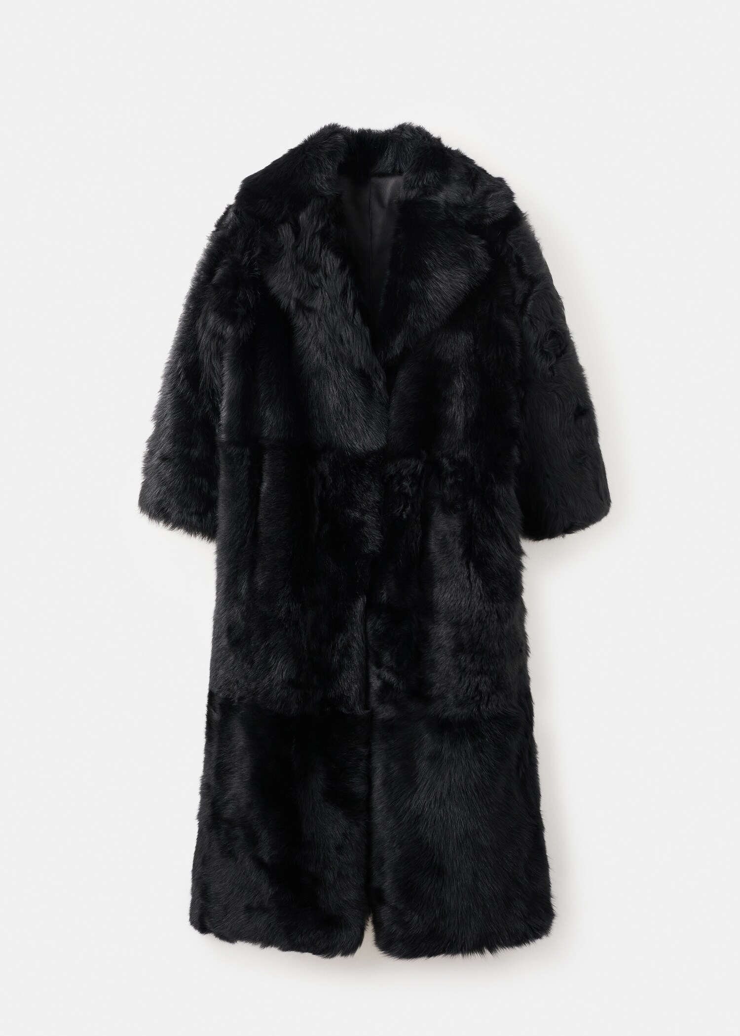 Manteau cuir imitation fourrure réversible - Article sans modèle