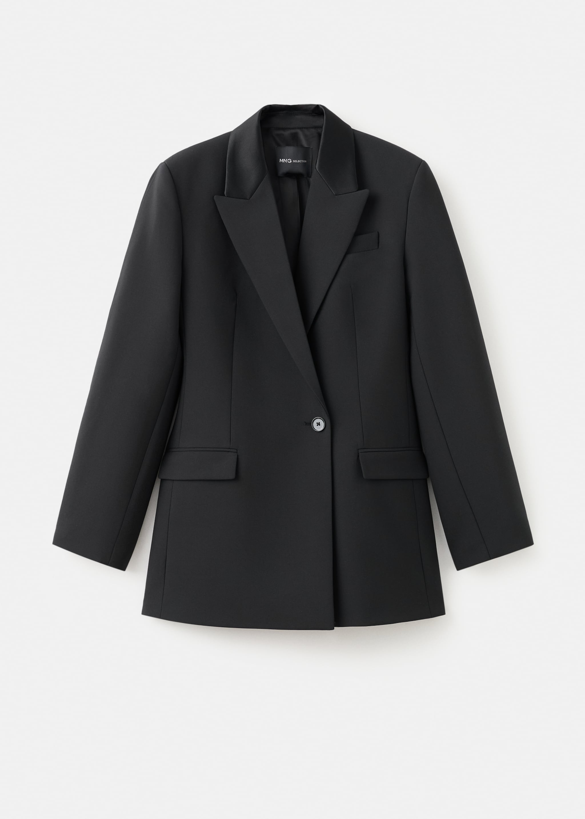 Wool blend blazer dress - Article without model, Black. Ref: 17069120-00.