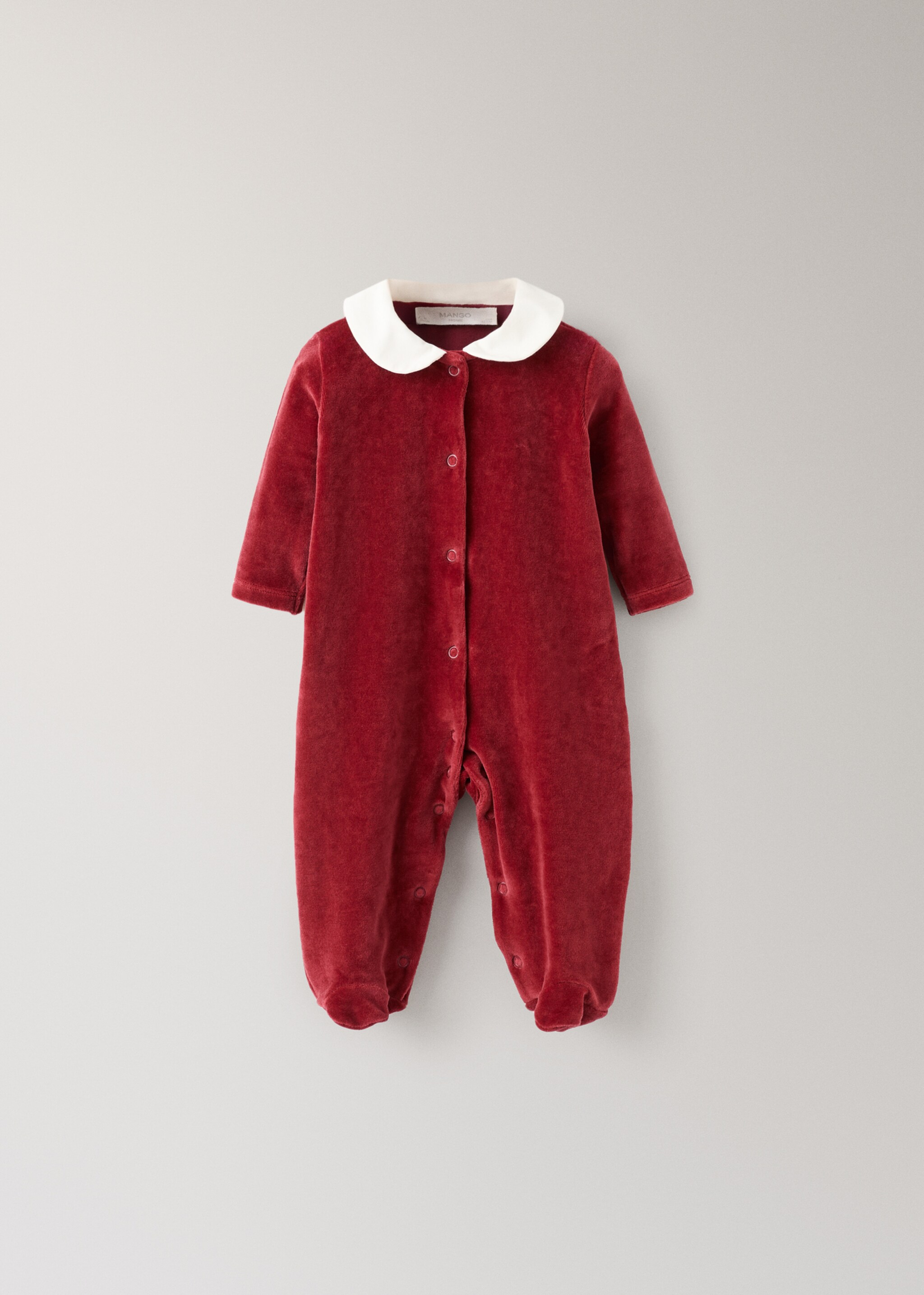 Christmas velour cotton baby onesie - Article without model, Red. Ref: 17069121-00.