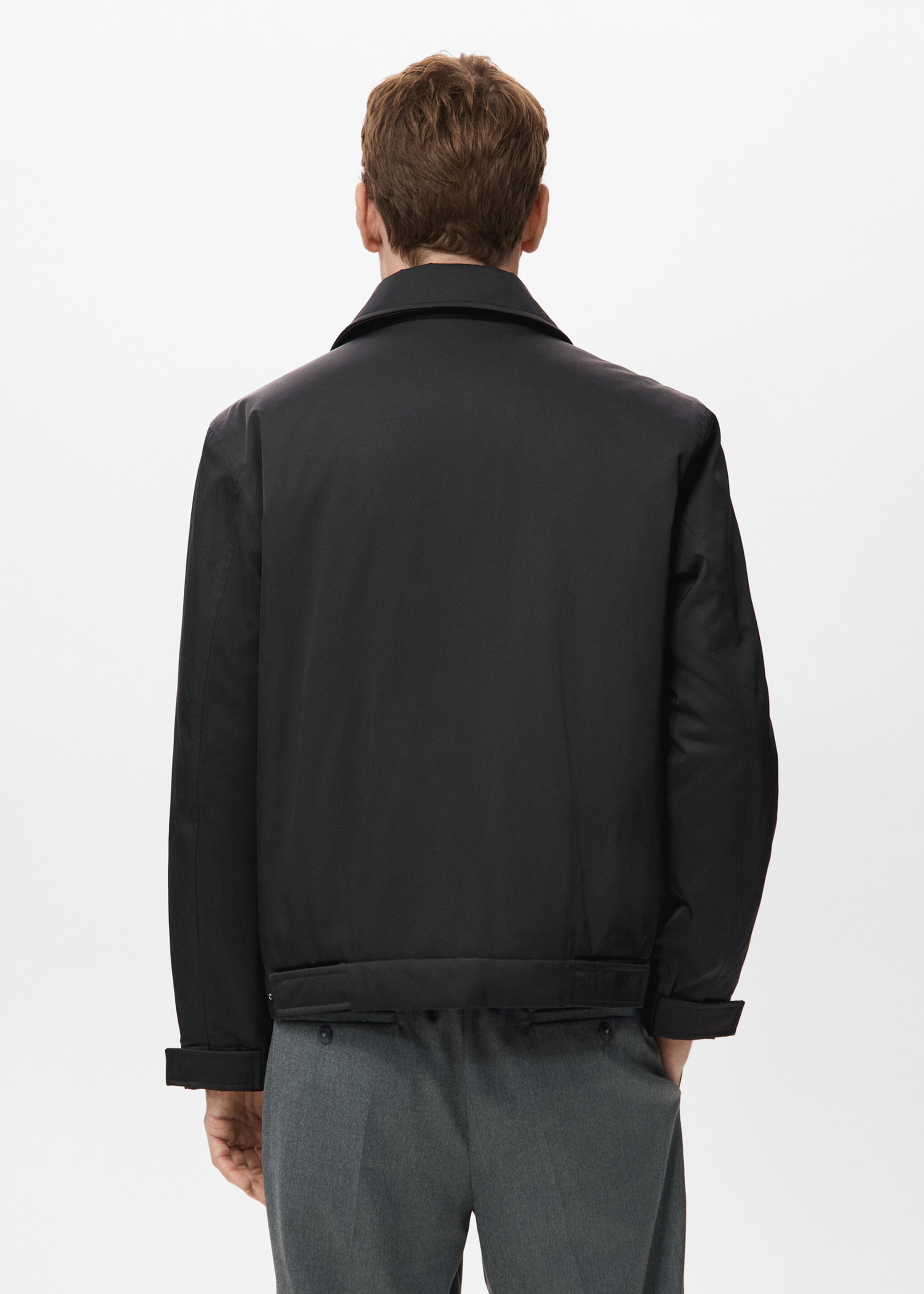 Chaqueta water repellent bolsillos - Reverso del artículo, Negro. Ref: 17069205-00.