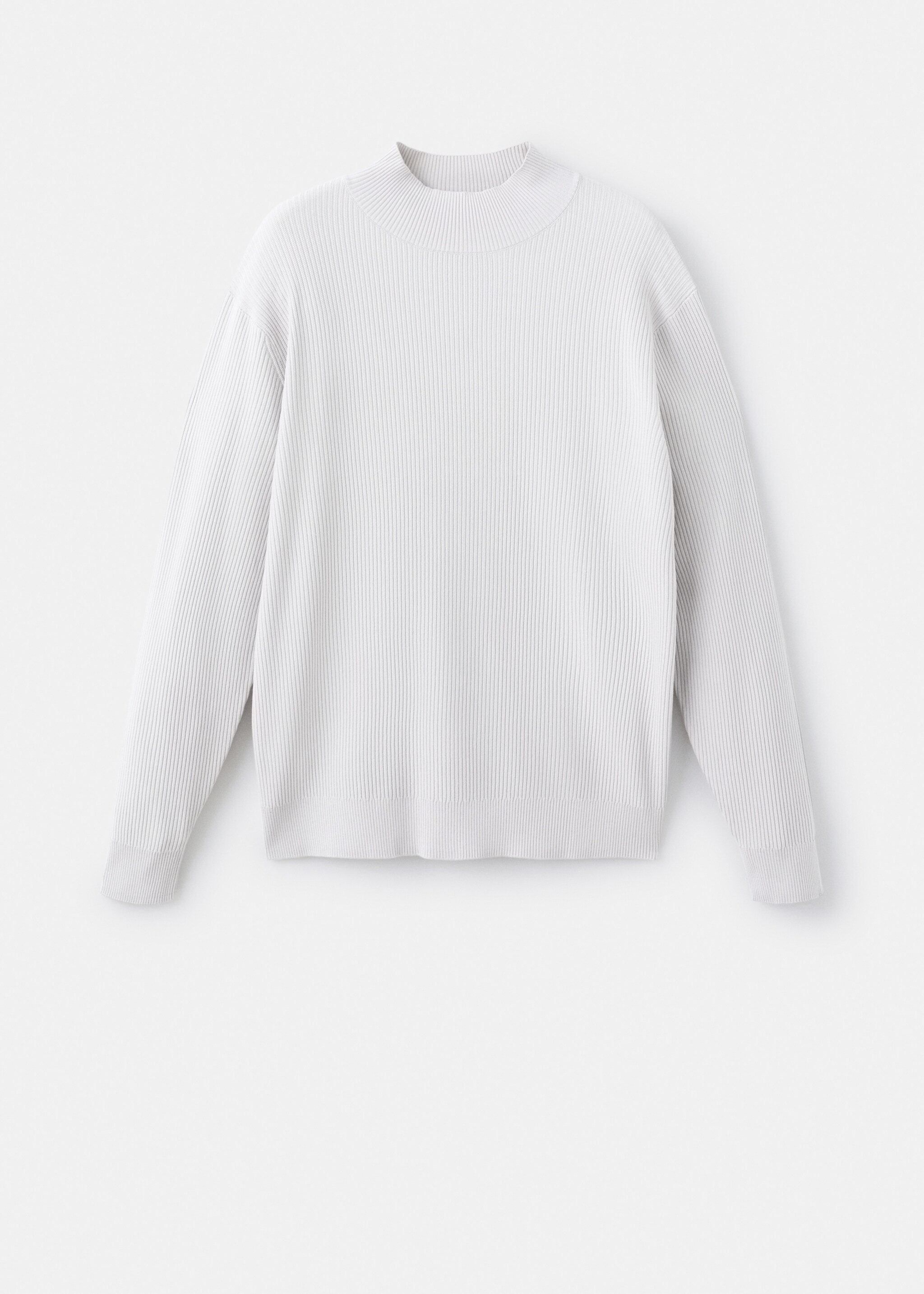 Ribbed turtleneck sweater - Article without model, Ice Grey. Ref: 17069207-00.