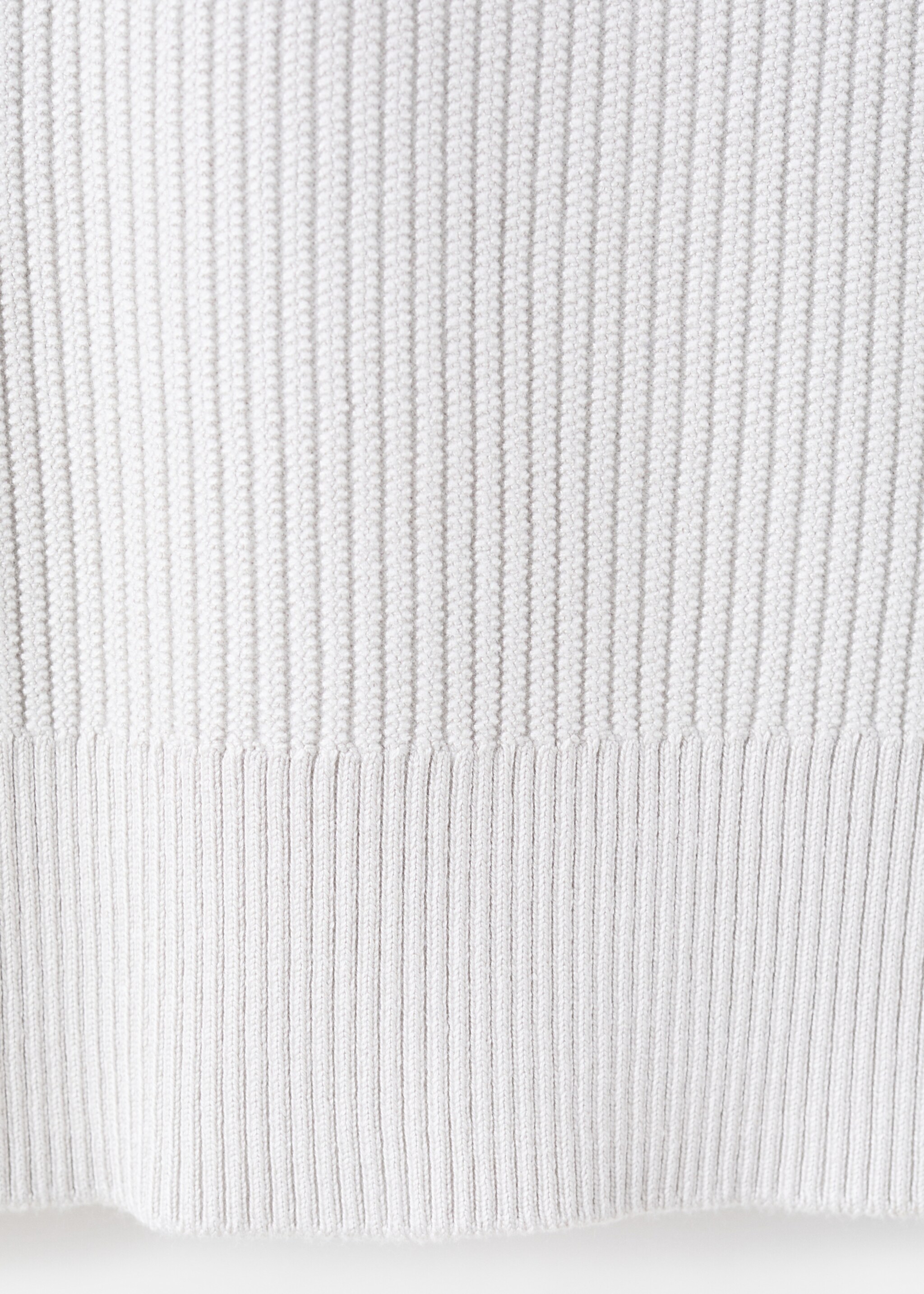 Ribbed turtleneck sweater - Details of the article 0, Ice Grey. Ref: 17069207-00.