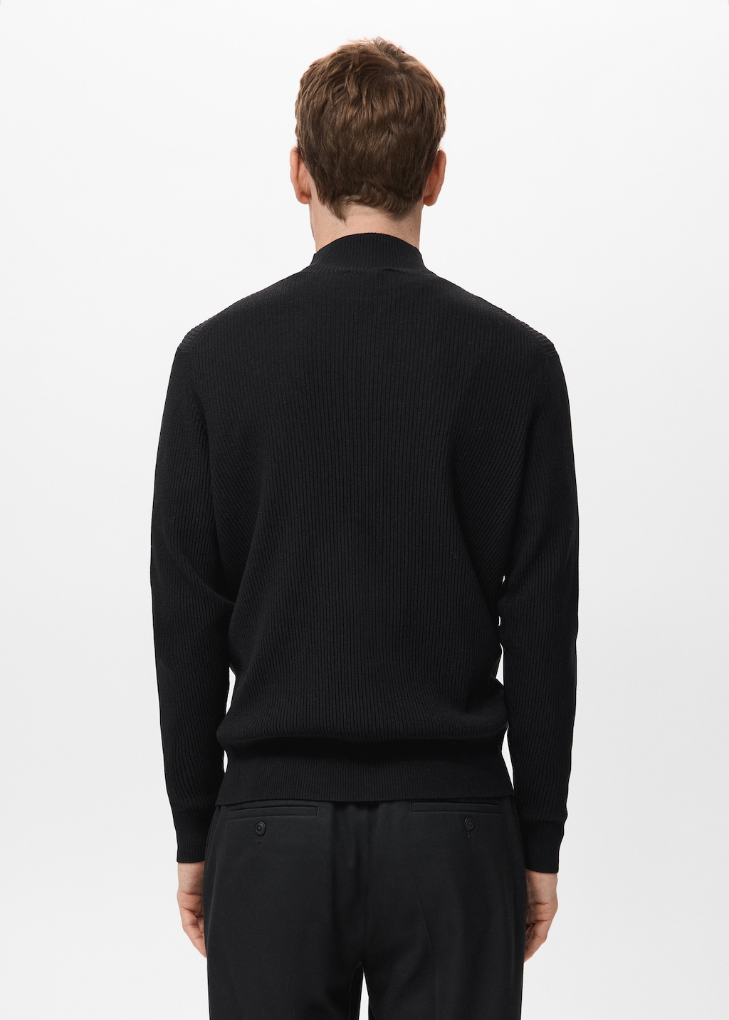 Ribbed turtleneck sweater