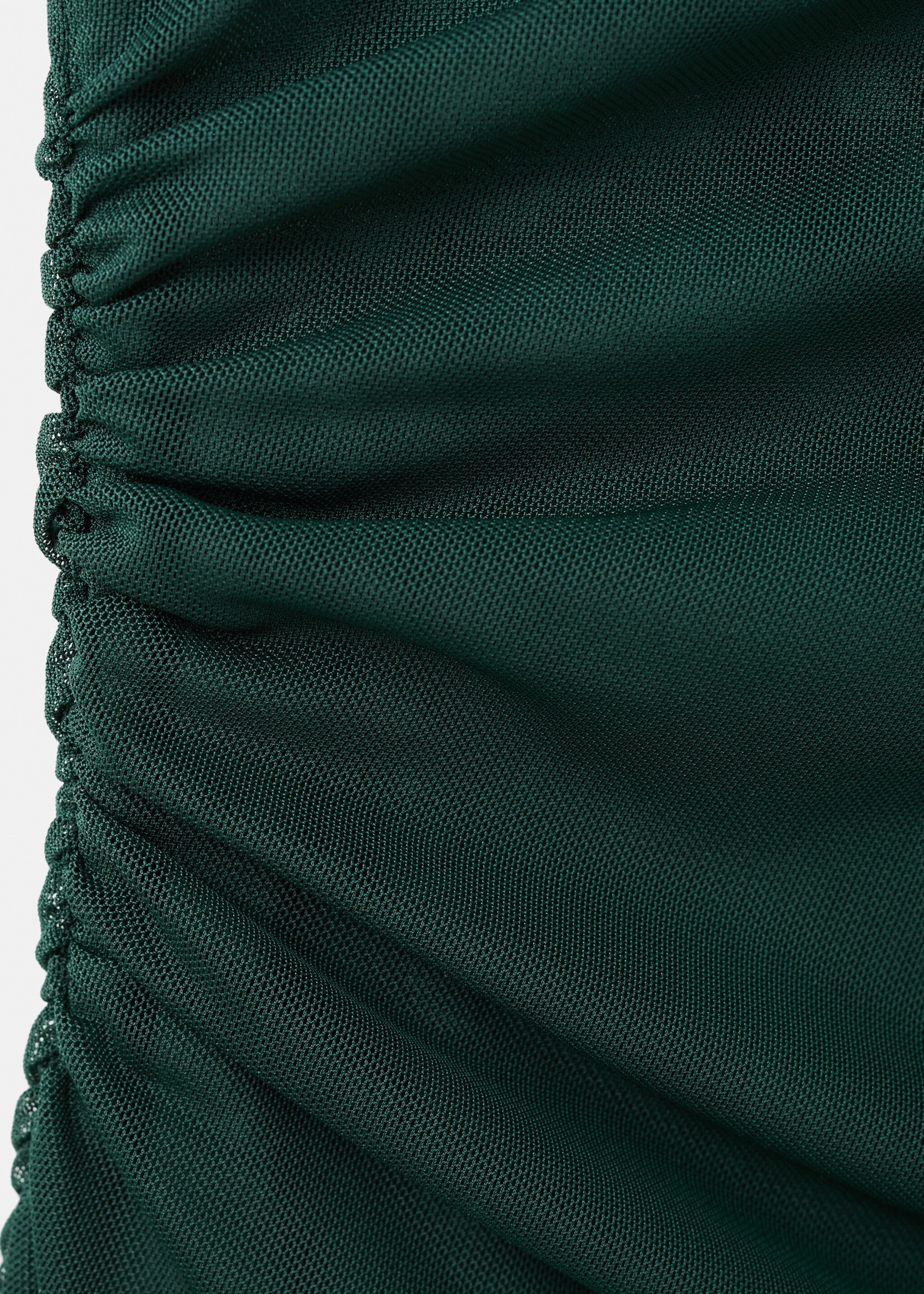 Semi-transparent top with asymmetrical neckline - Details of the article 0, Green. Ref: 17069212-00.