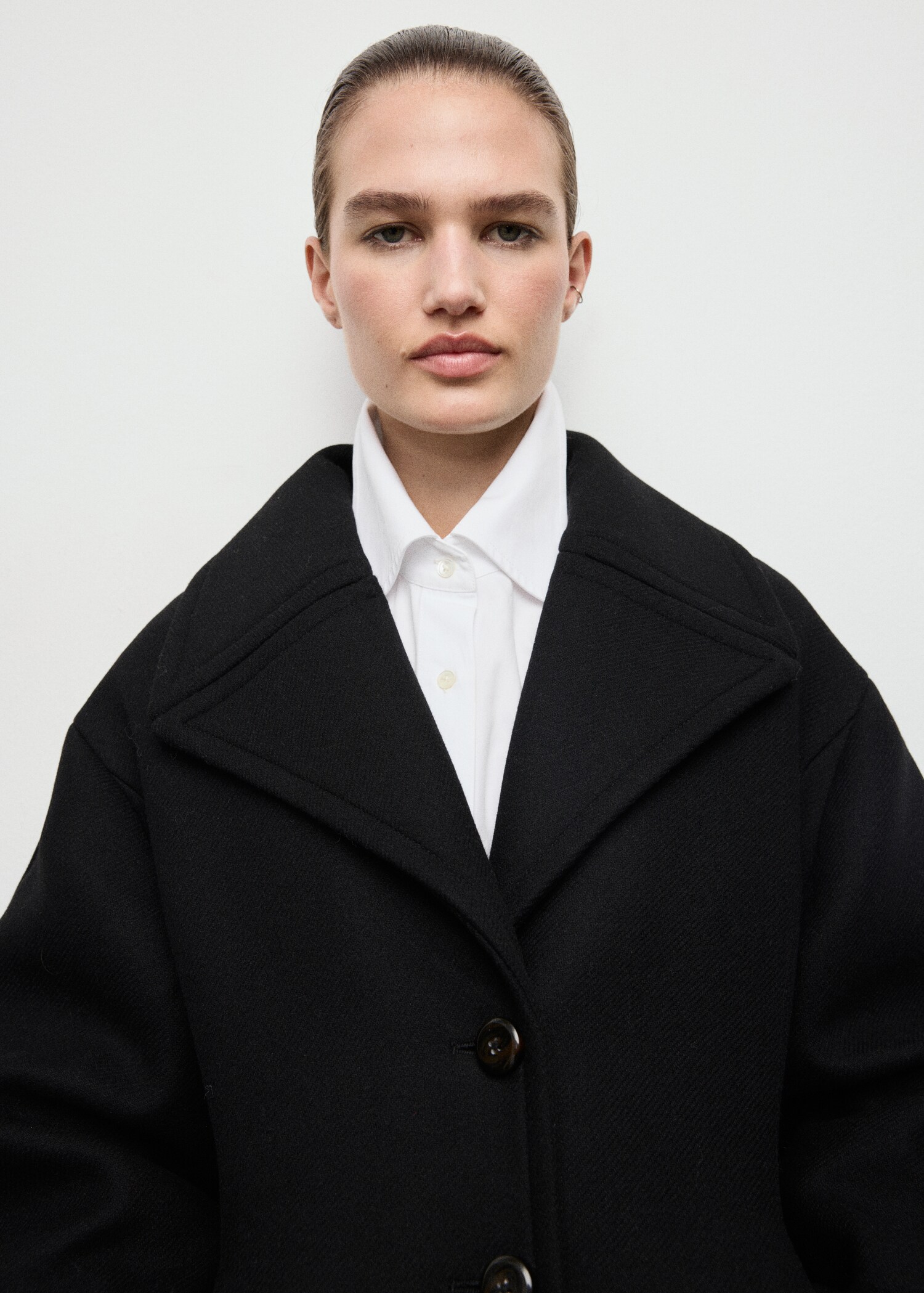 Structured wool coat - Details of the article 1