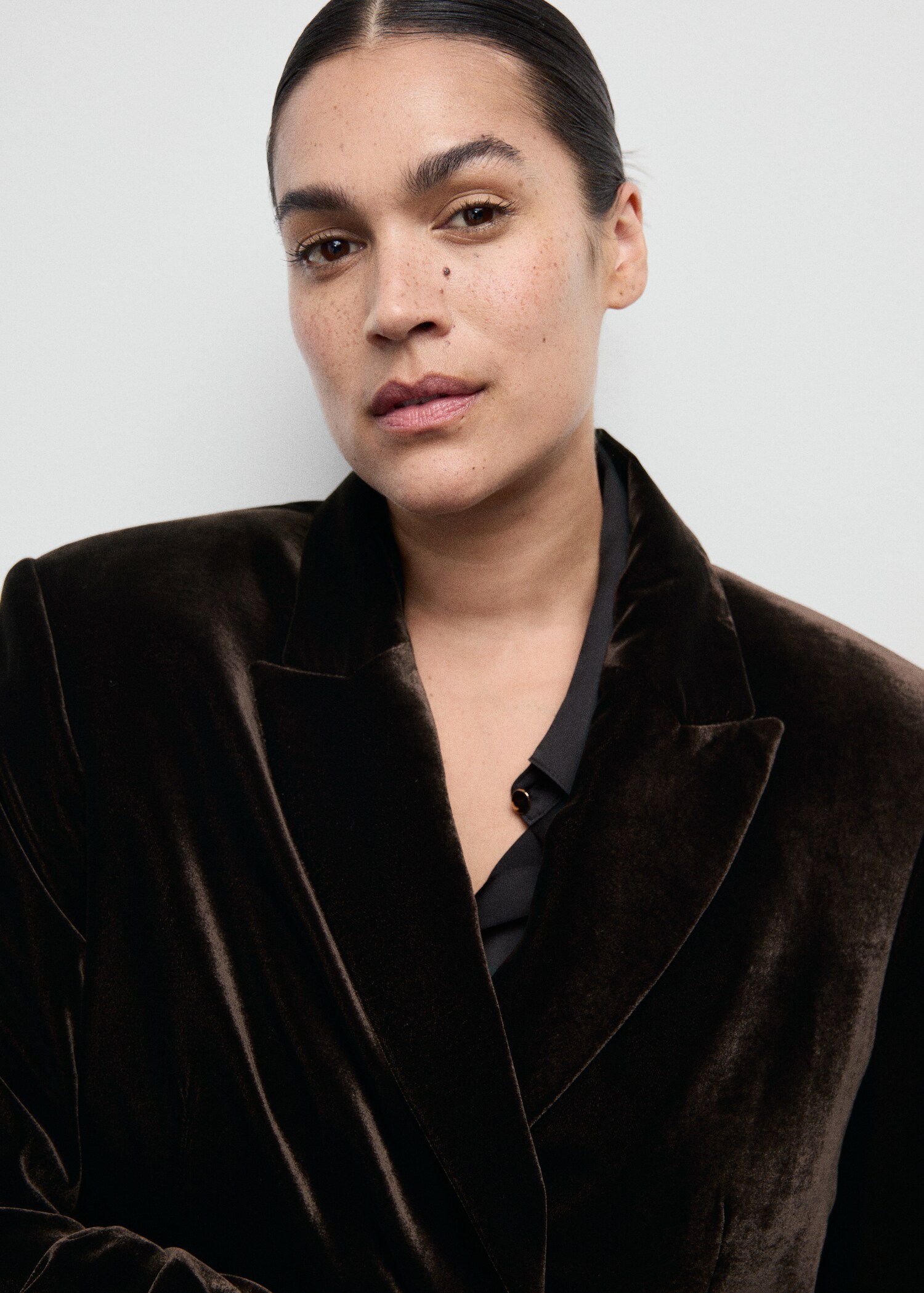 Structured velvet blazer - Details of the article 4