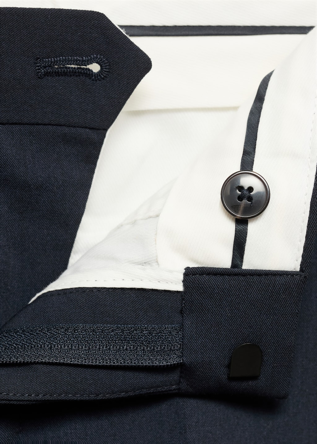 Stretch fabric super slim-fit suit trousers