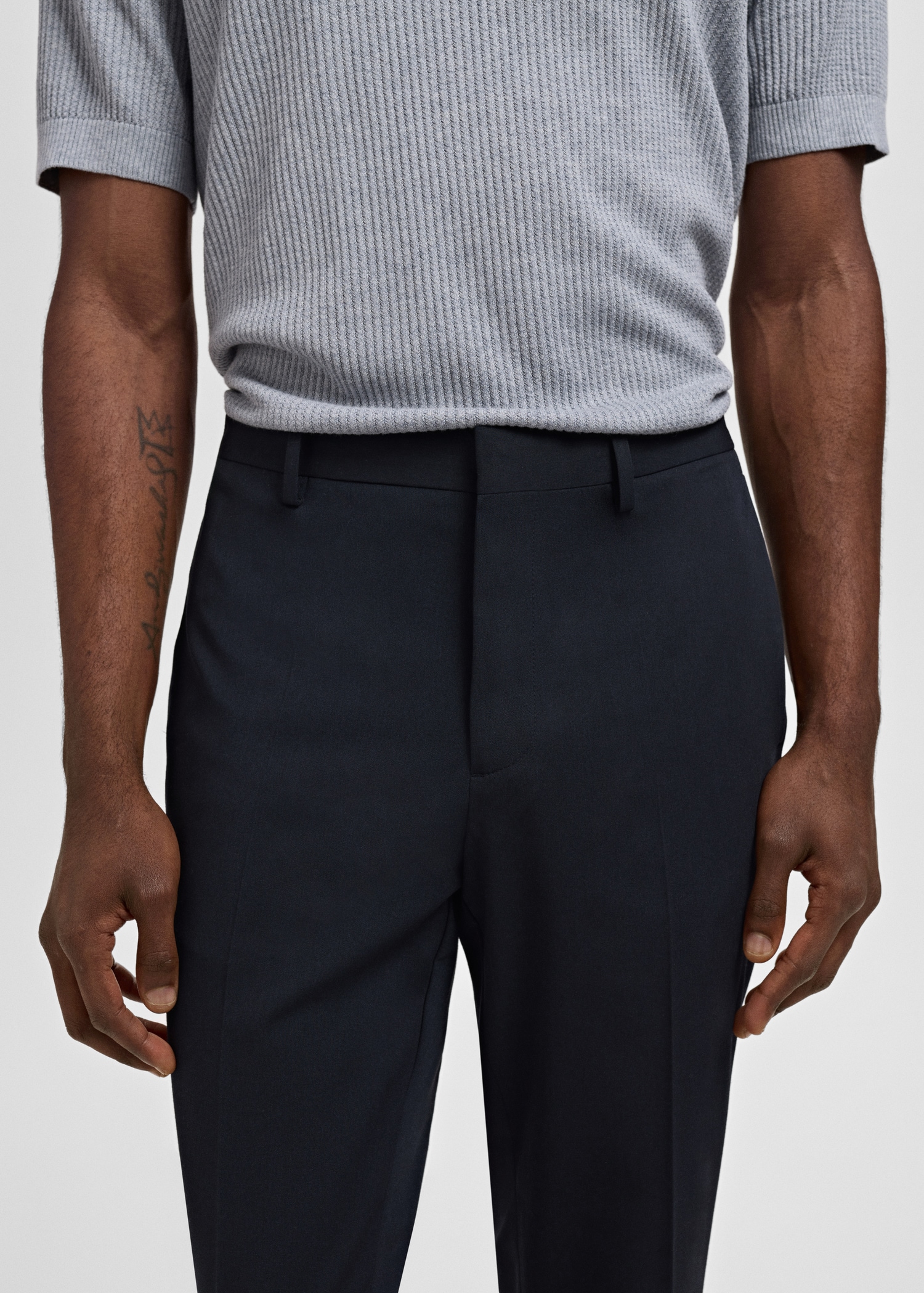 Super Slim Fit-Anzughose aus Stretchstoff - Detail des Artikels 1