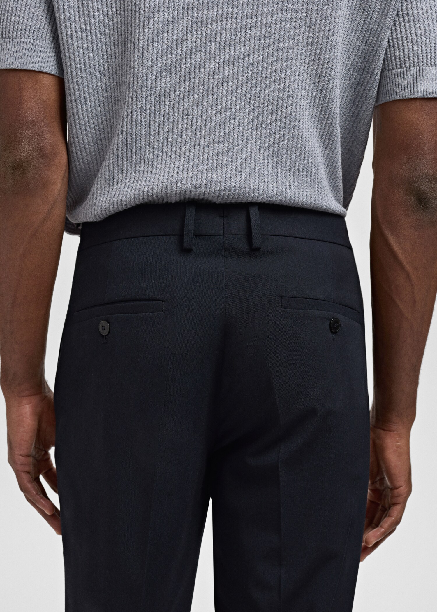 Super Slim Fit-Anzughose aus Stretchstoff - Detail des Artikels 6