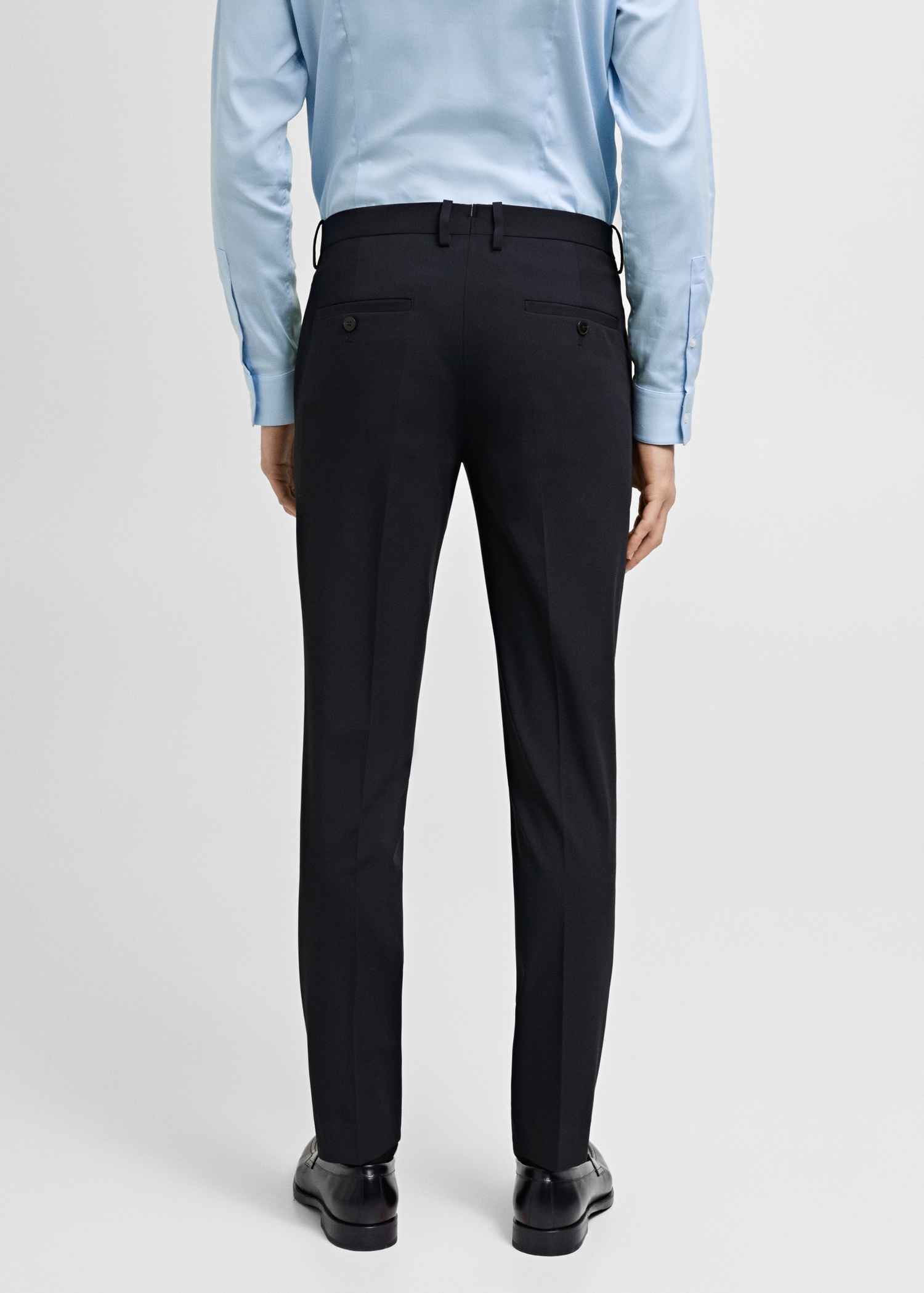 Super Slim Fit-Anzughose aus Stretchstoff - Rückseite des Artikels