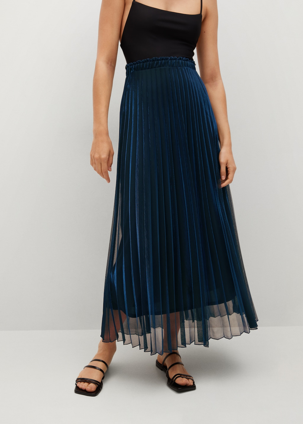 Metallic pleated skirt Women MANGO Nigeria