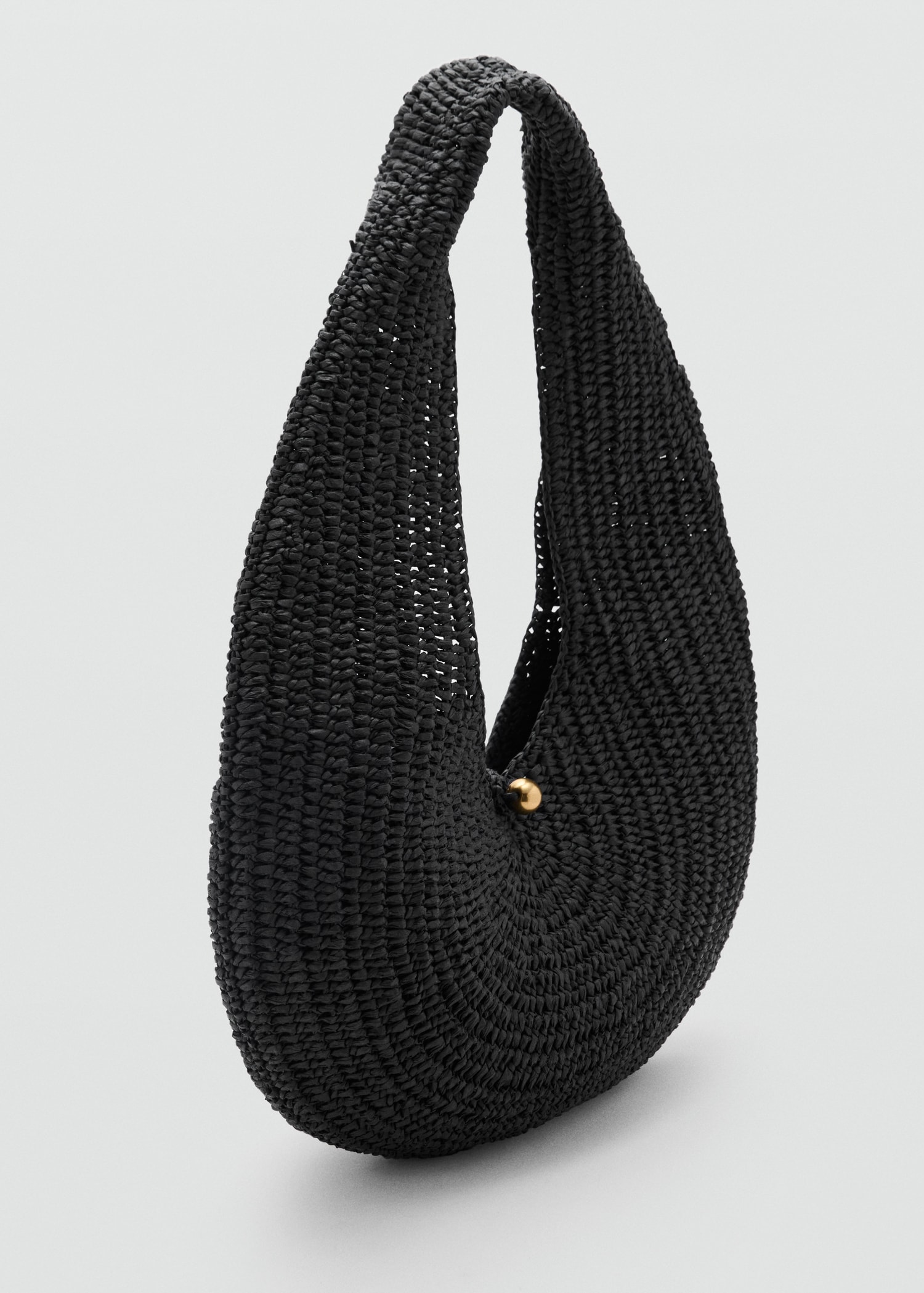 Natural fiber oval shoulder bag - Women | MANGO USA