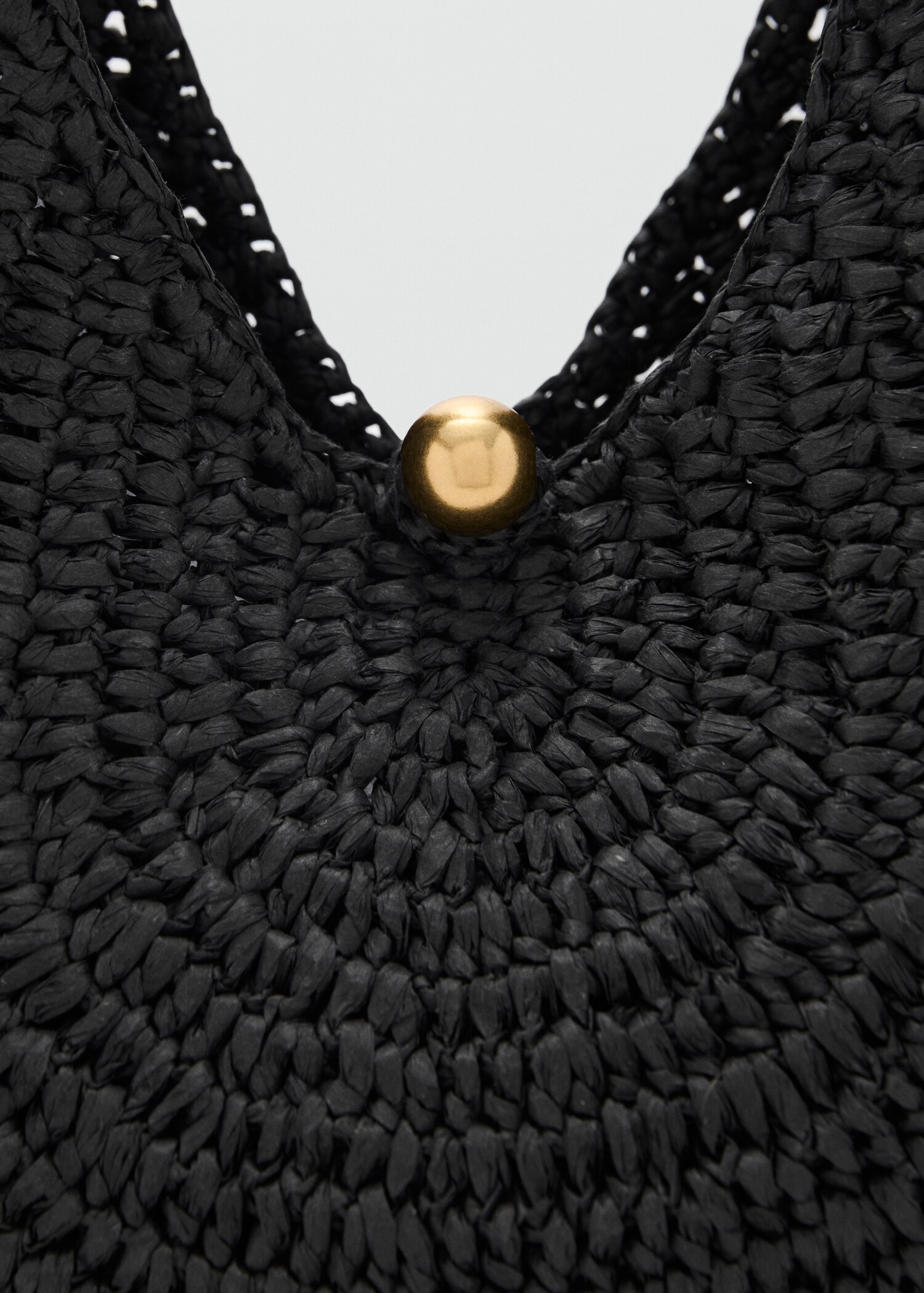 Natural fiber oval shoulder bag - Women | MANGO USA