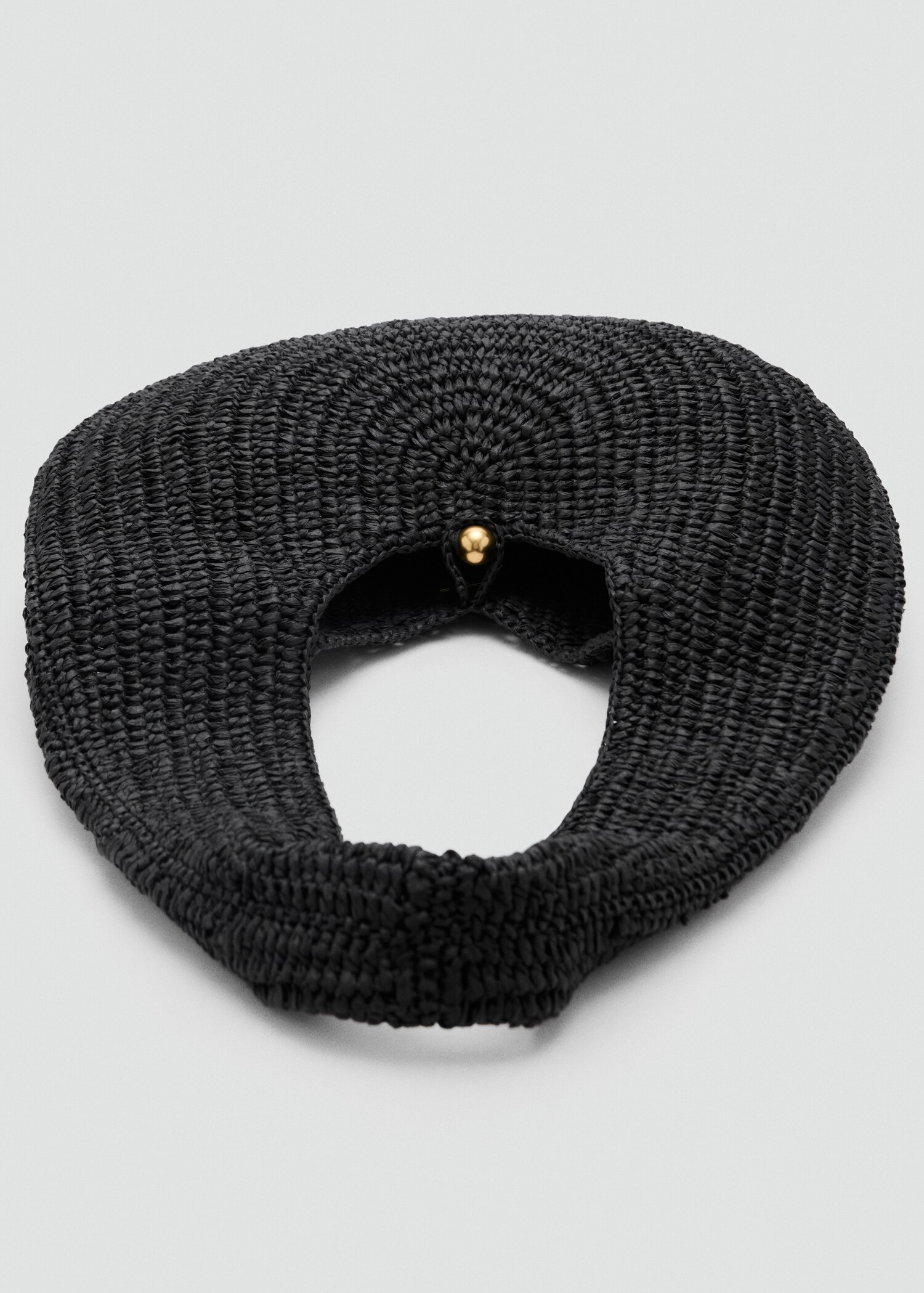 Natural fiber oval shoulder bag - Women | MANGO USA