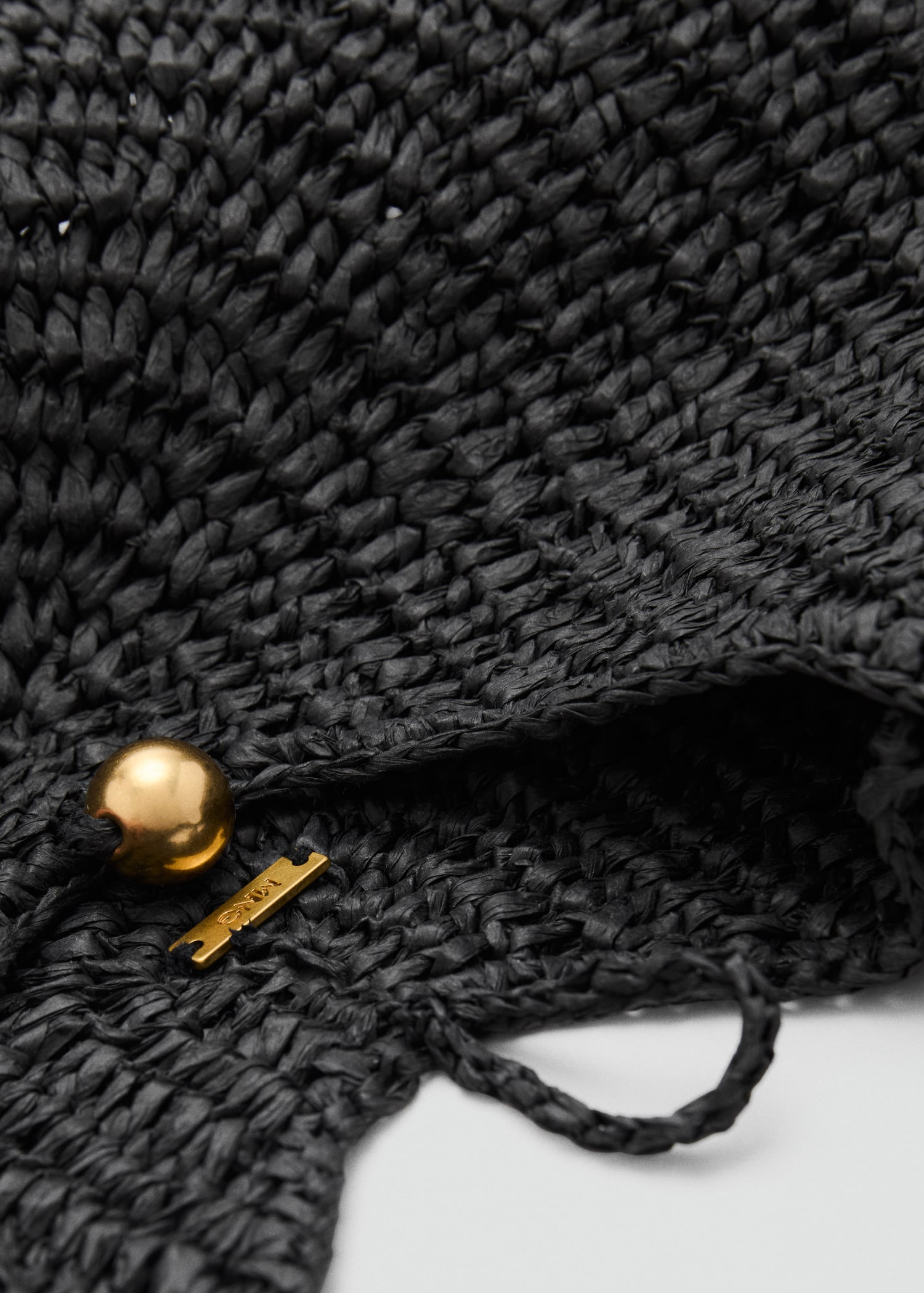 Natural fiber oval shoulder bag - Women | MANGO USA