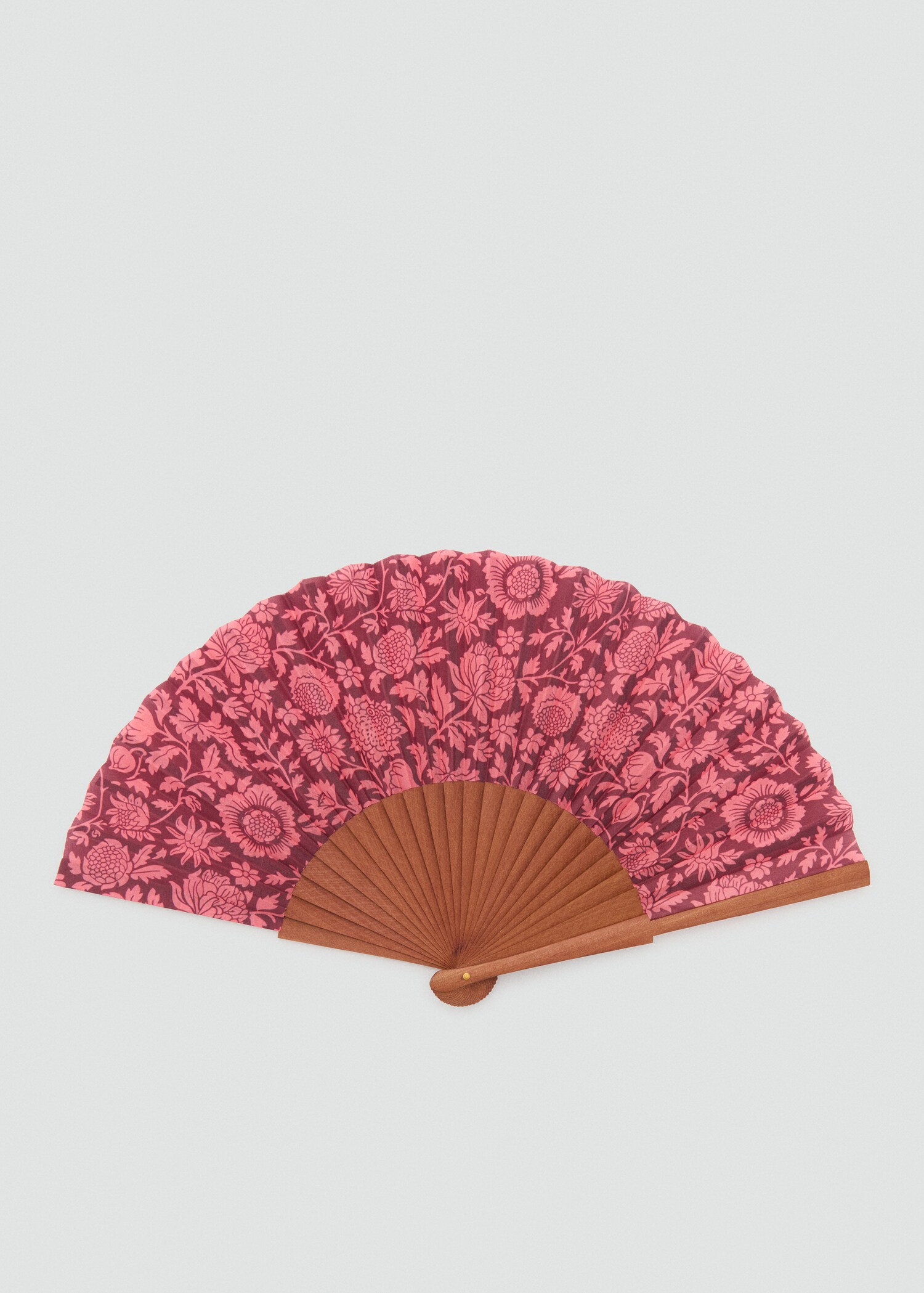 Floral-print fan - Medium plane
