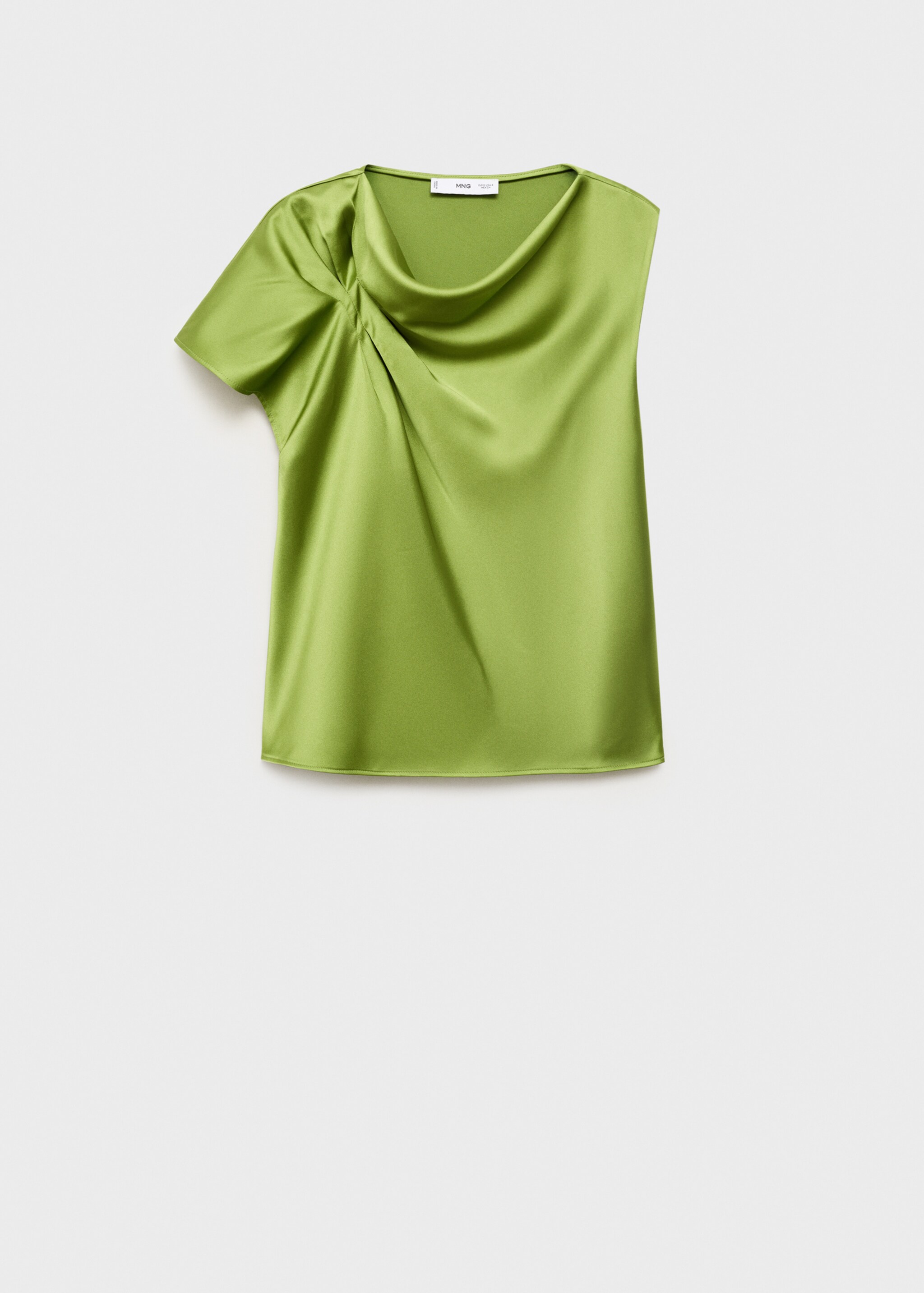 Satin shirt with draped detail - Article without model