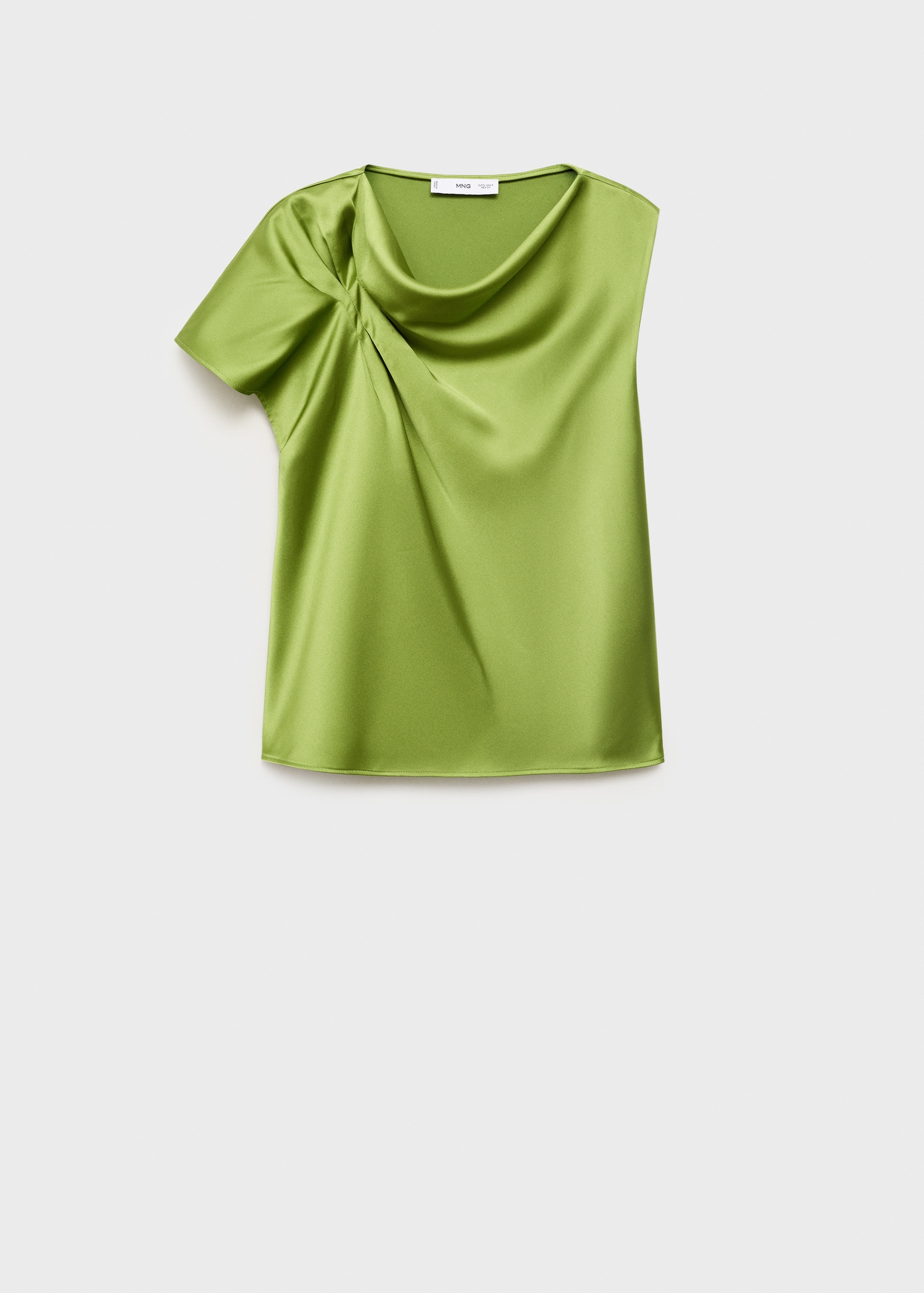 Satin shirt with draped detail - Article without model