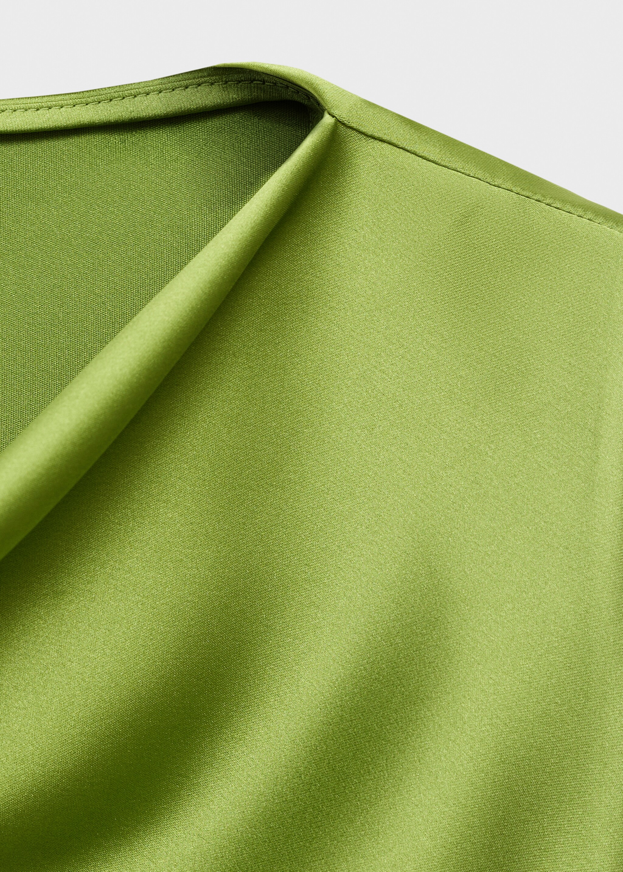 Satin shirt with draped detail - Details of the article 0