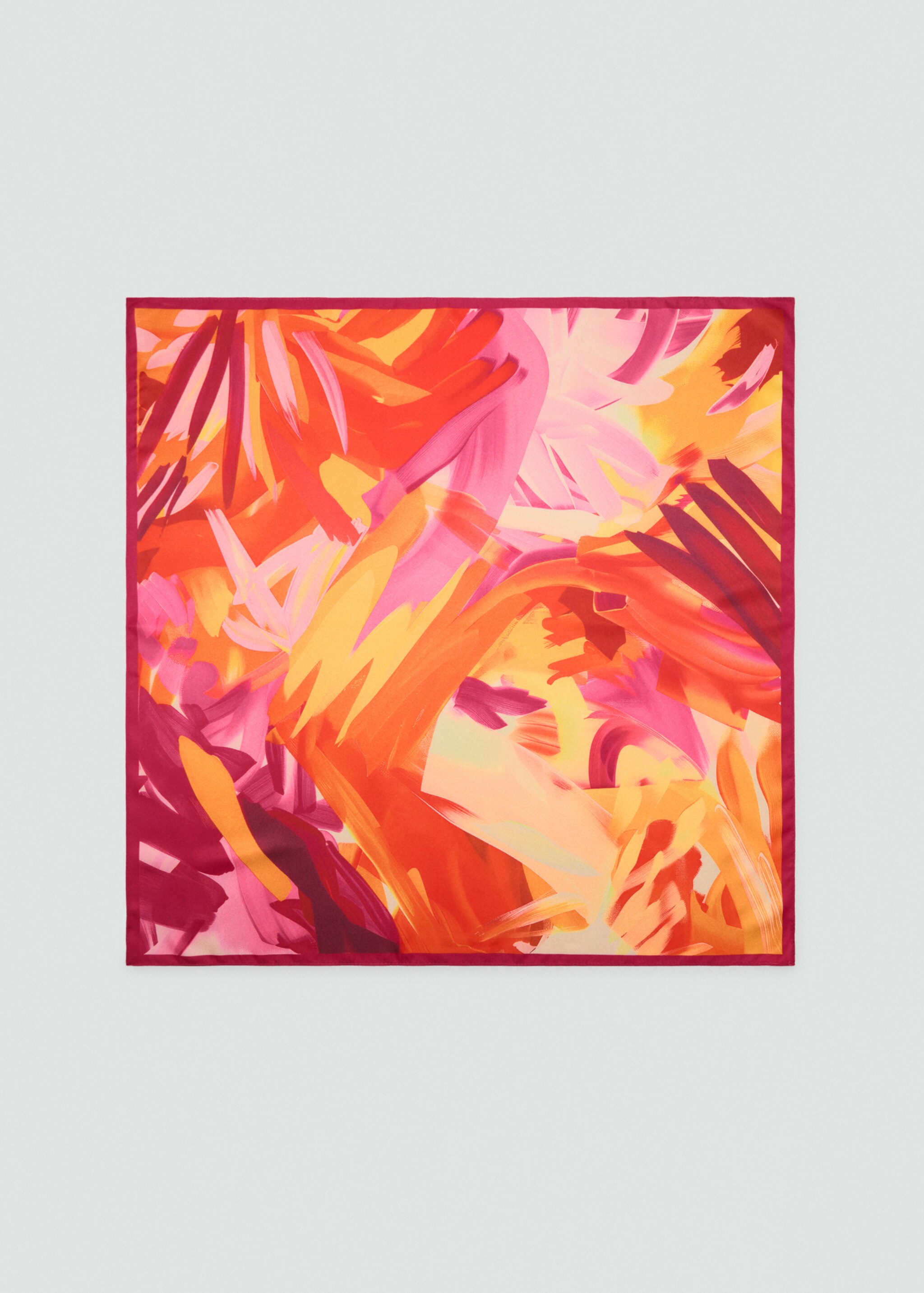 Abstract-print satin scarf - Article without model