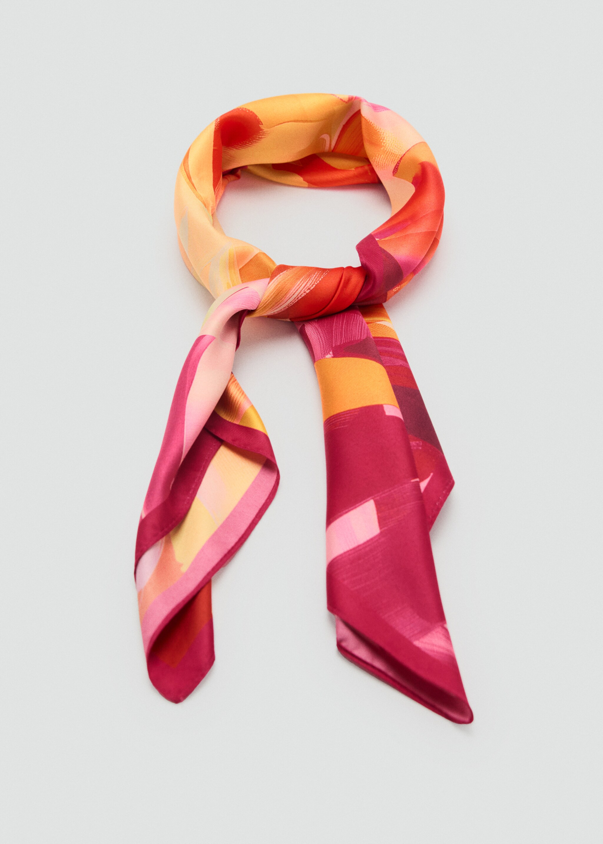 Abstract-print satin scarf - Details of the article 1