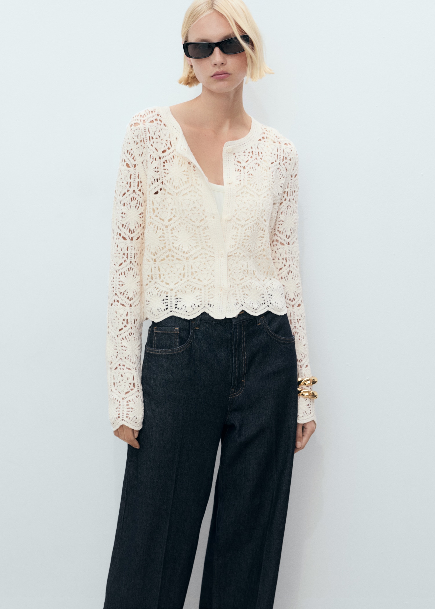 Belize Crochet LS Top Belize Crochet LS Top