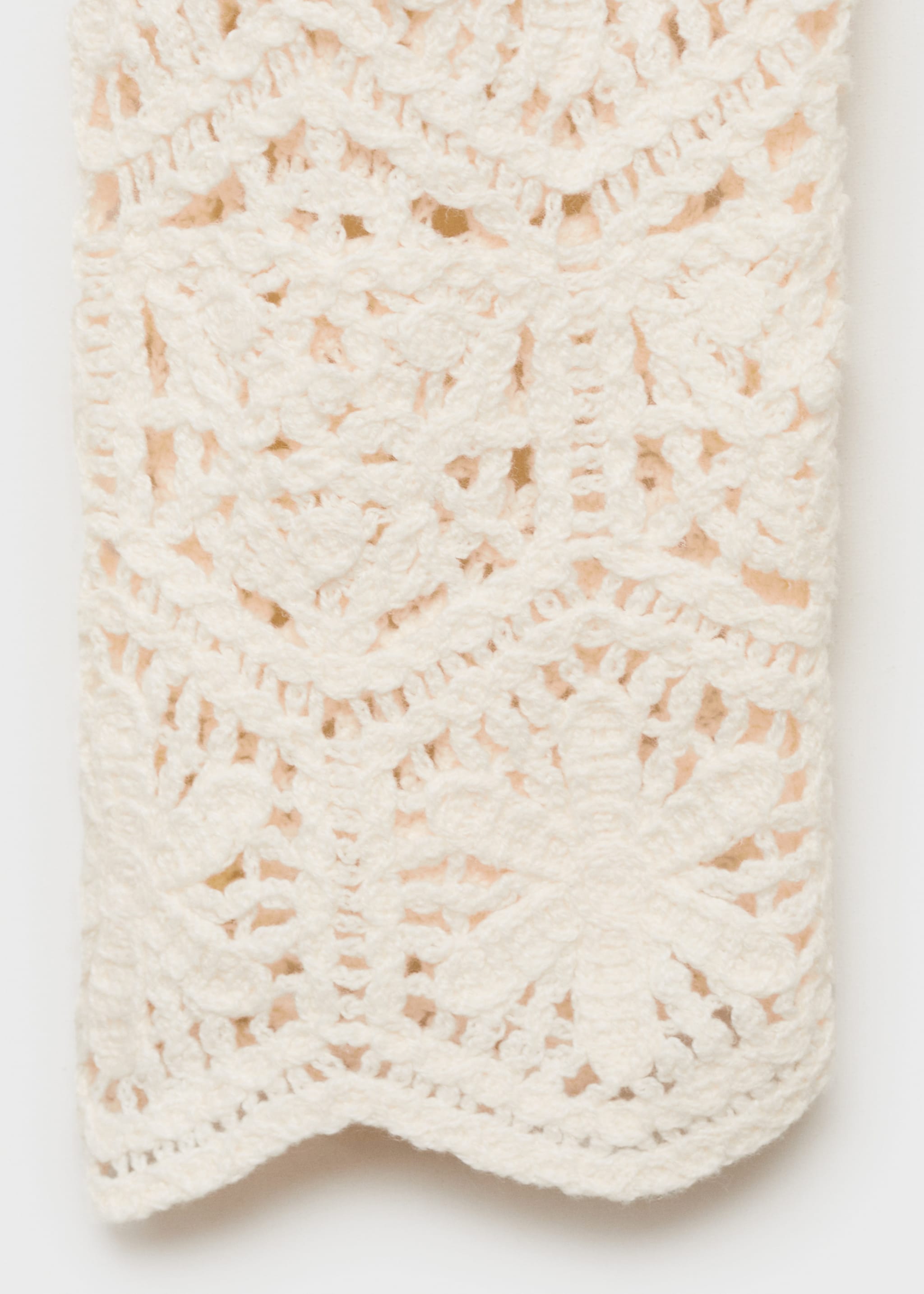 Cardigan crochet avec ourlet festonné - Détail de l'article 0