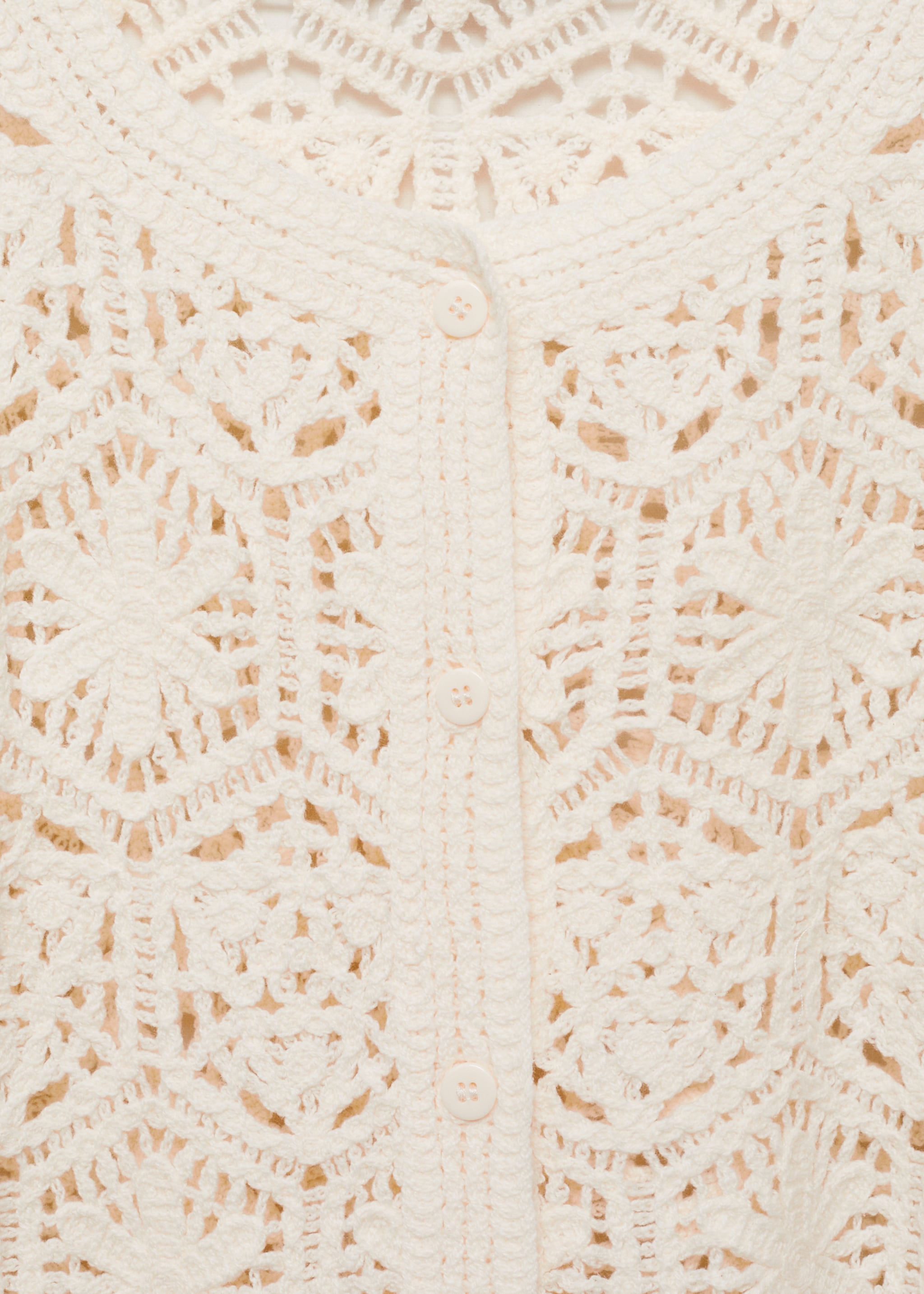 Cardigan crochet avec ourlet festonné - Détail de l'article 8