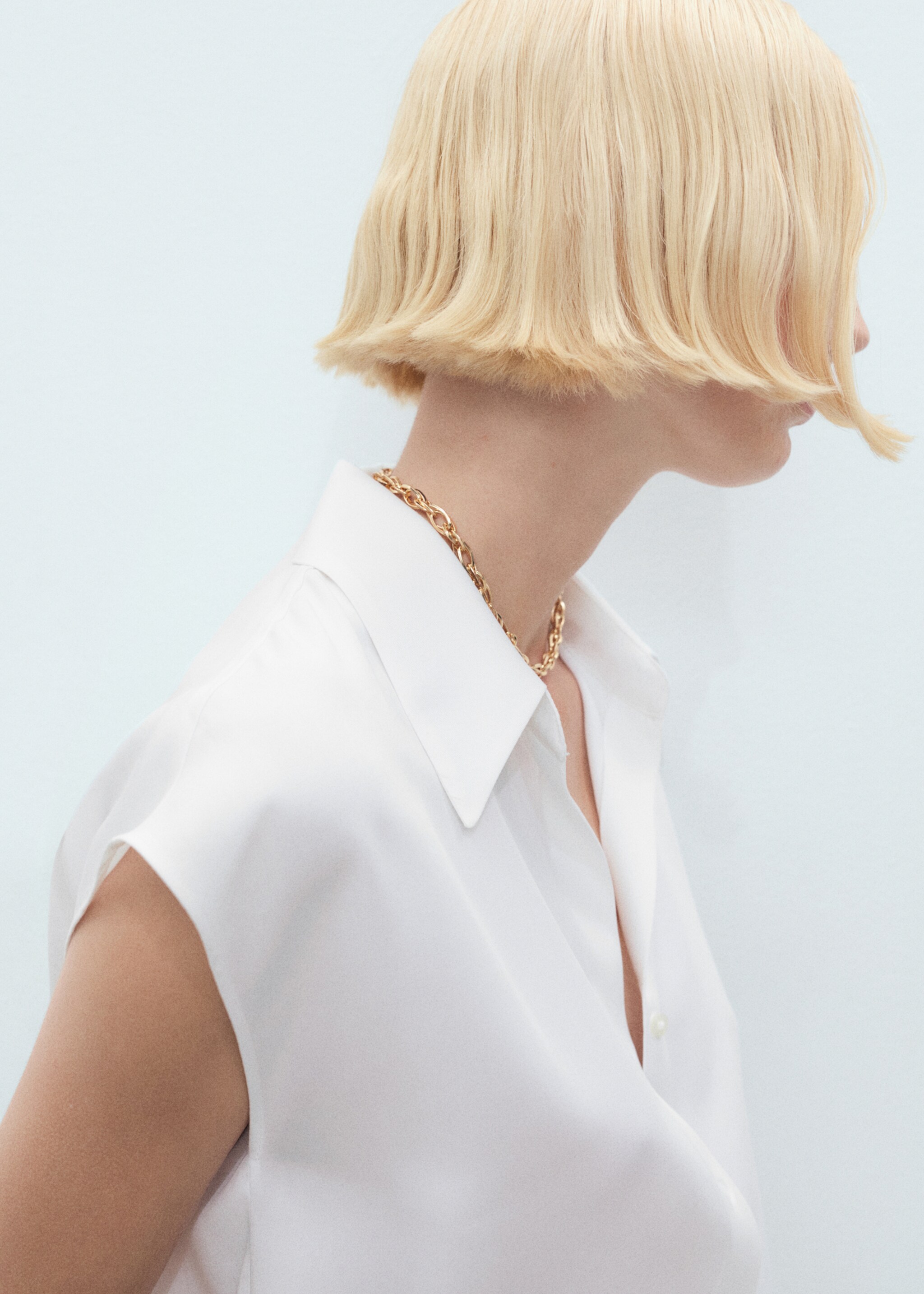 Lyocell sleeveless shirt - Details of the article 1
