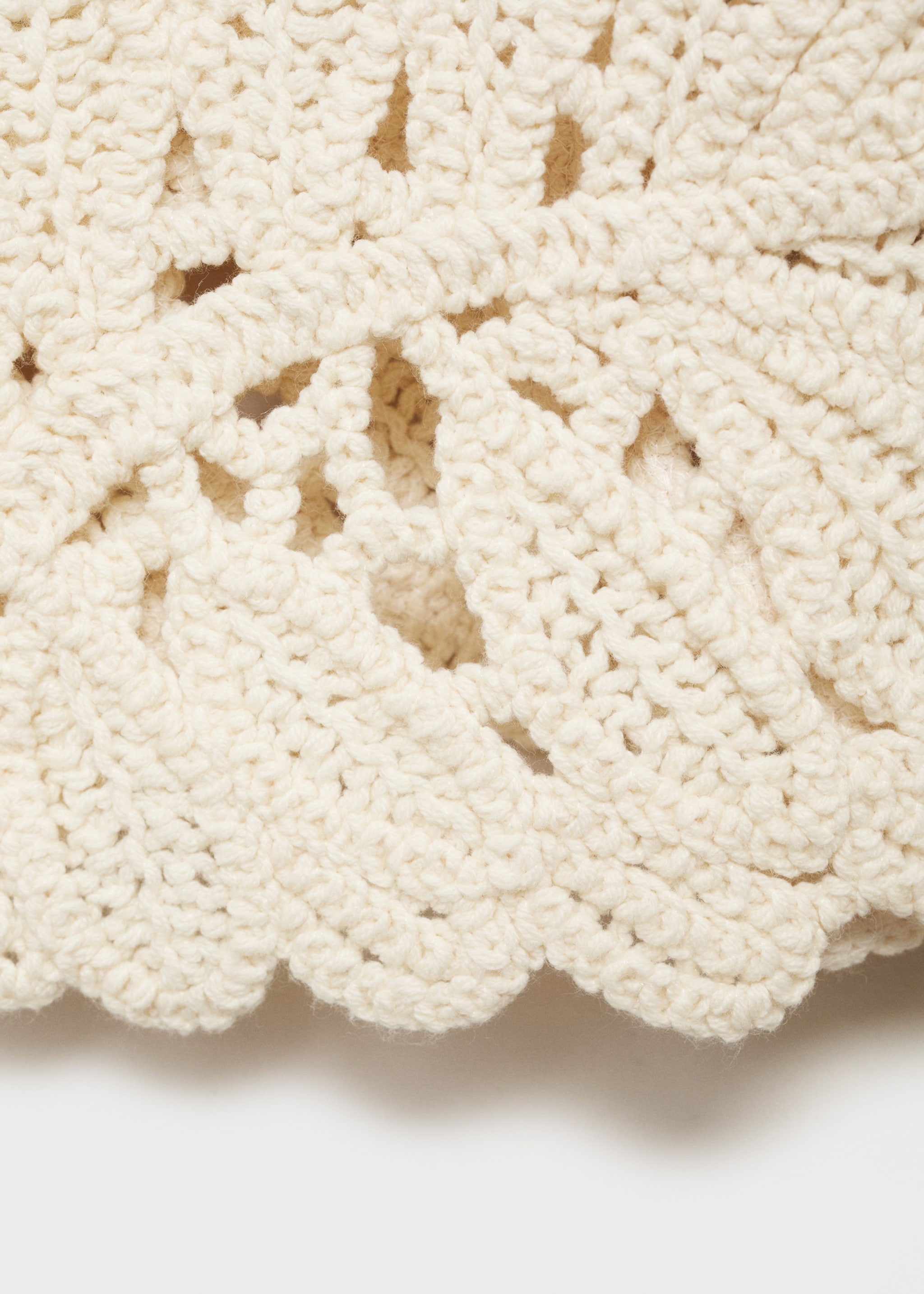 Veste en tricot ajouré avec ourlet festonné - Détail de l'article 0