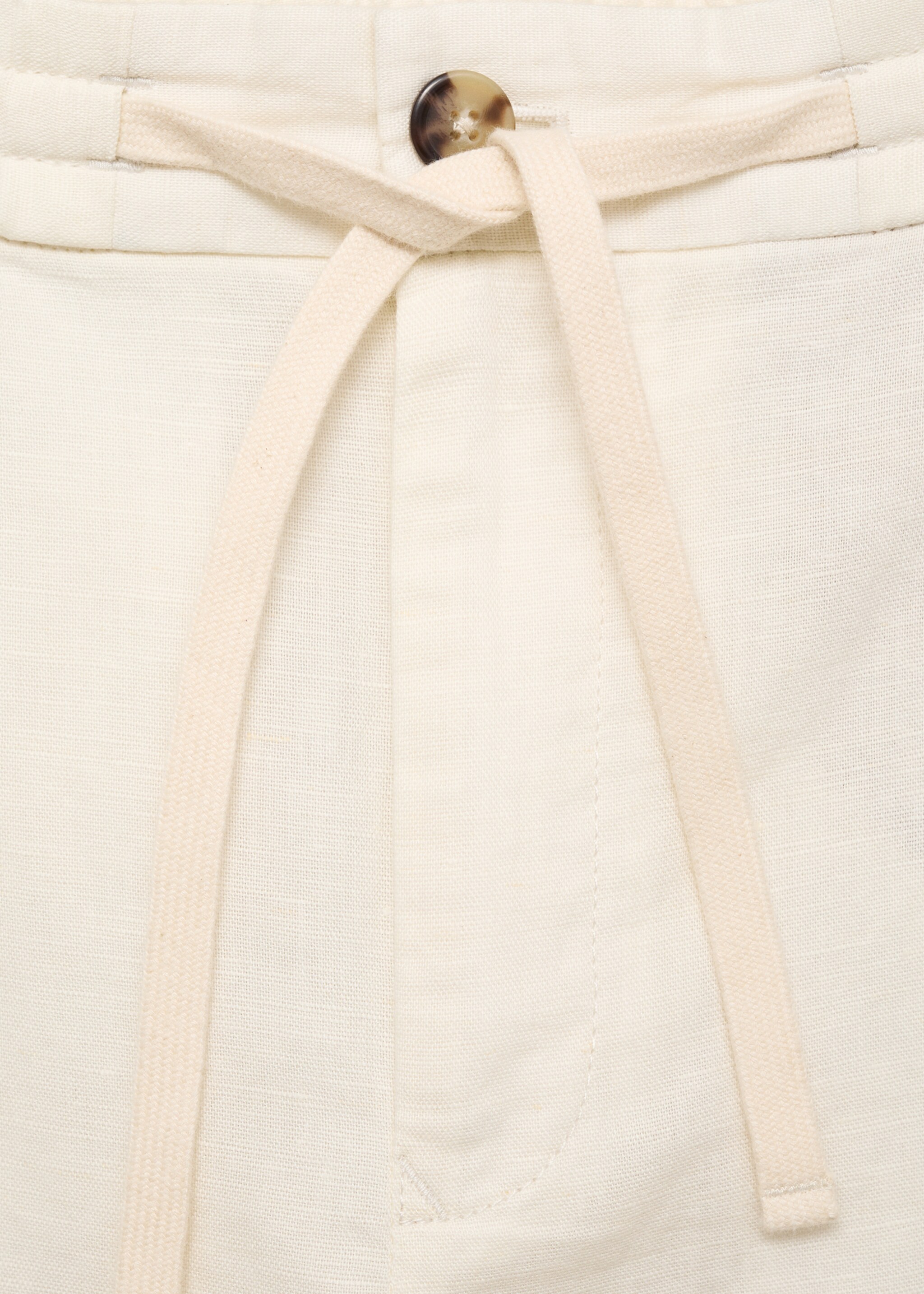 Slim Fit-Leinenhose mit Kordel - Detail des Artikels 8